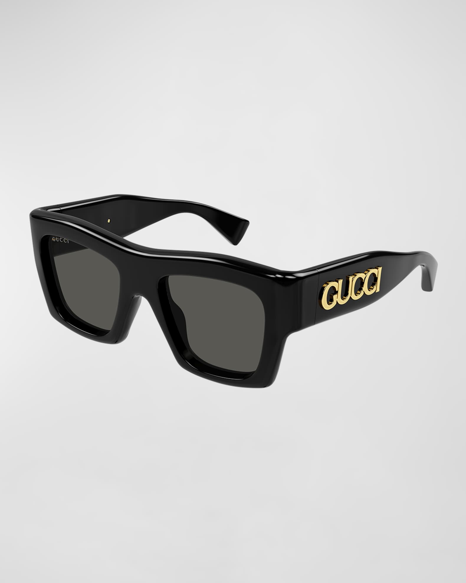 Gucci Black Rectangular Sunglasses