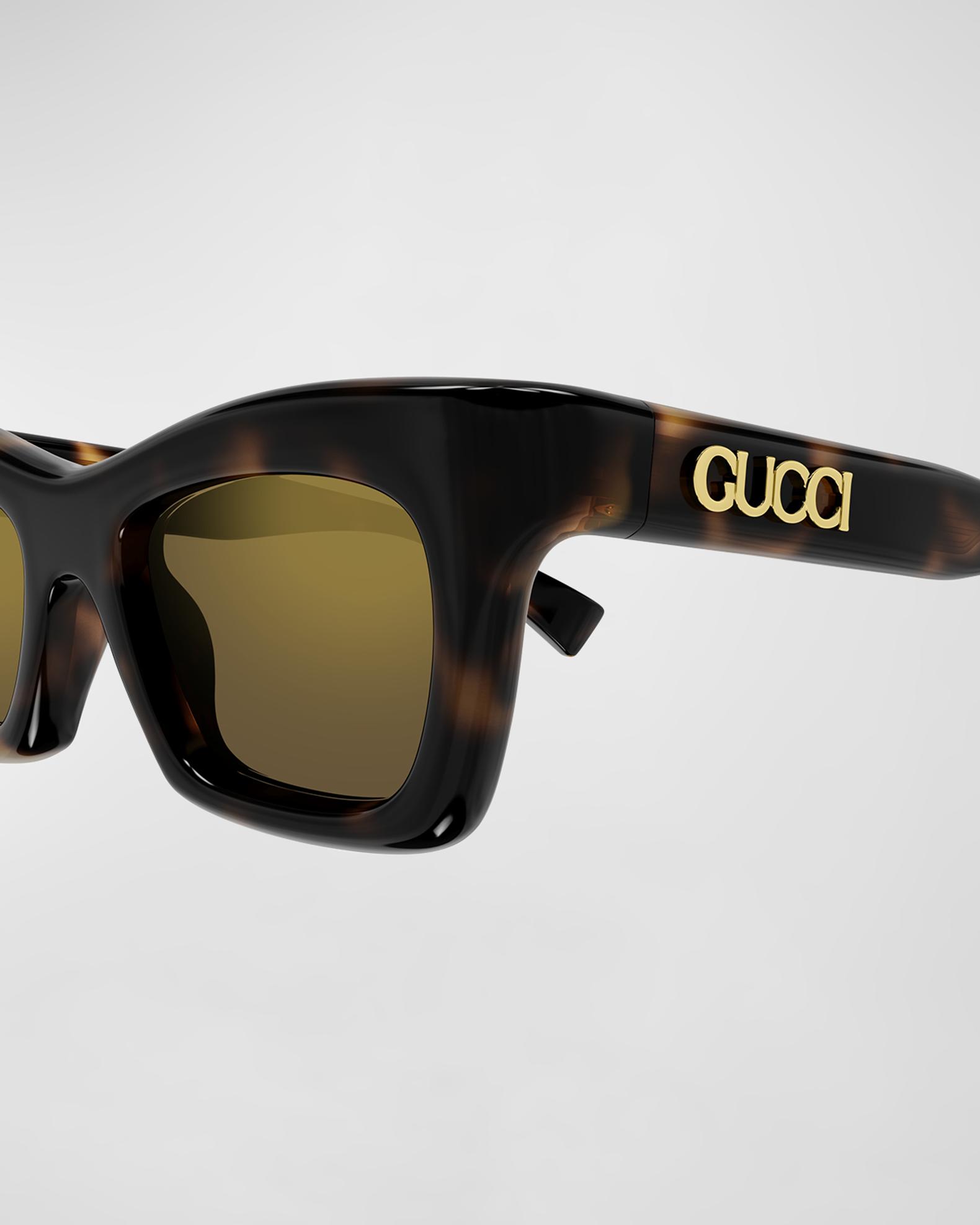 Gucci Logo Acetate Cat-Eye Sunglasses | Neiman Marcus