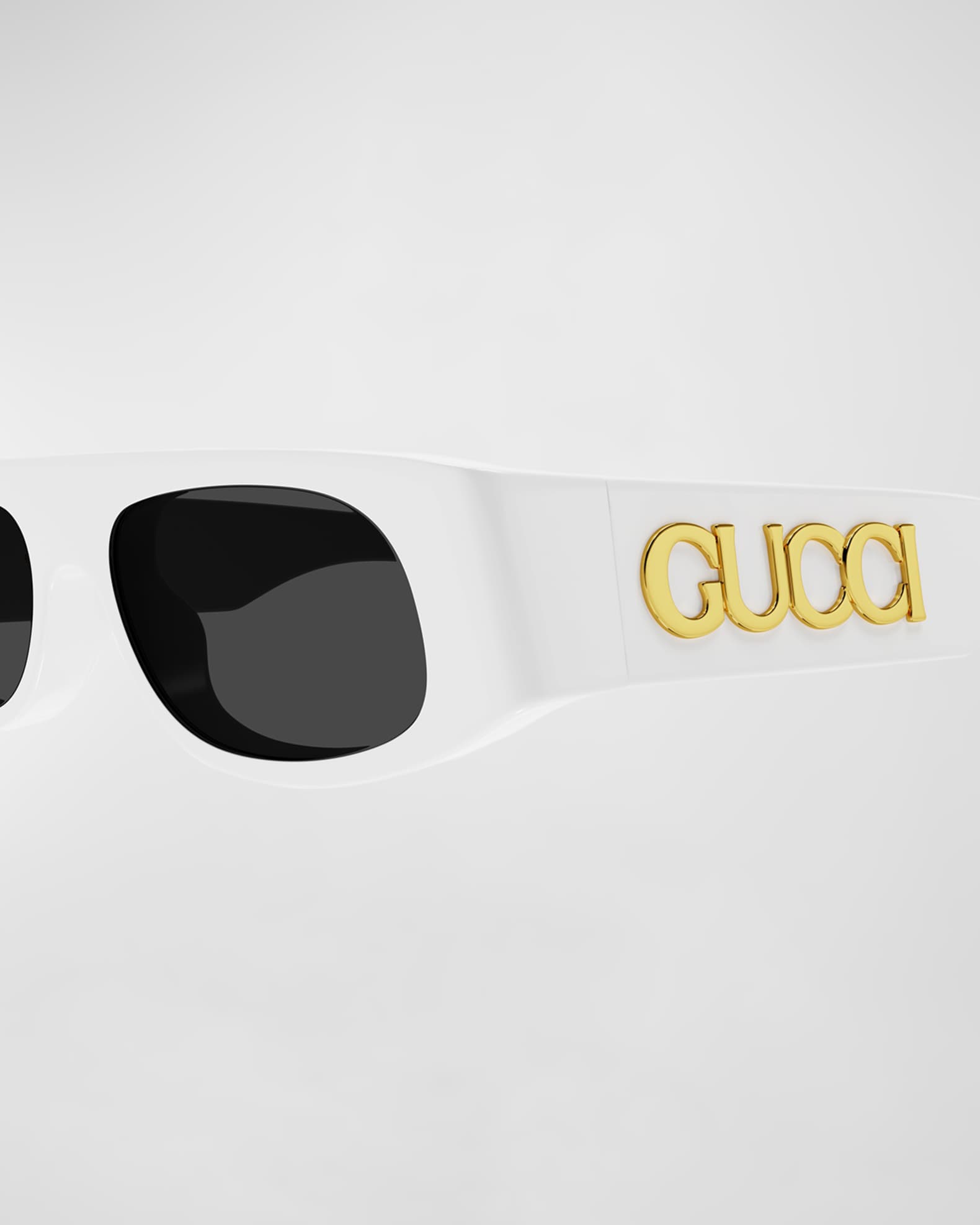 Gucci Logo Acetate Rectangle Sunglasses | Neiman Marcus