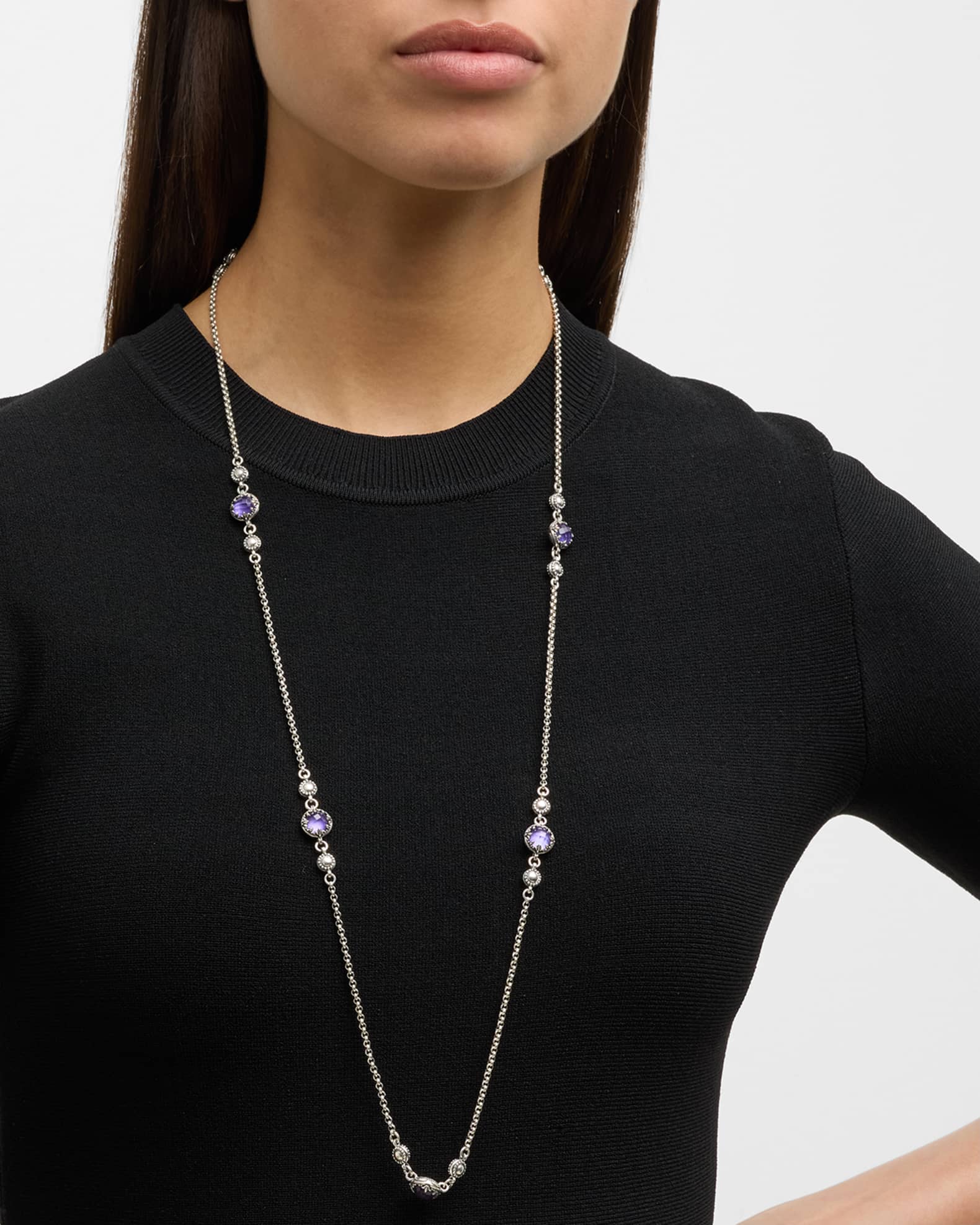 Gen K 2 Sterling Silver and Rock Crystal Necklace 1