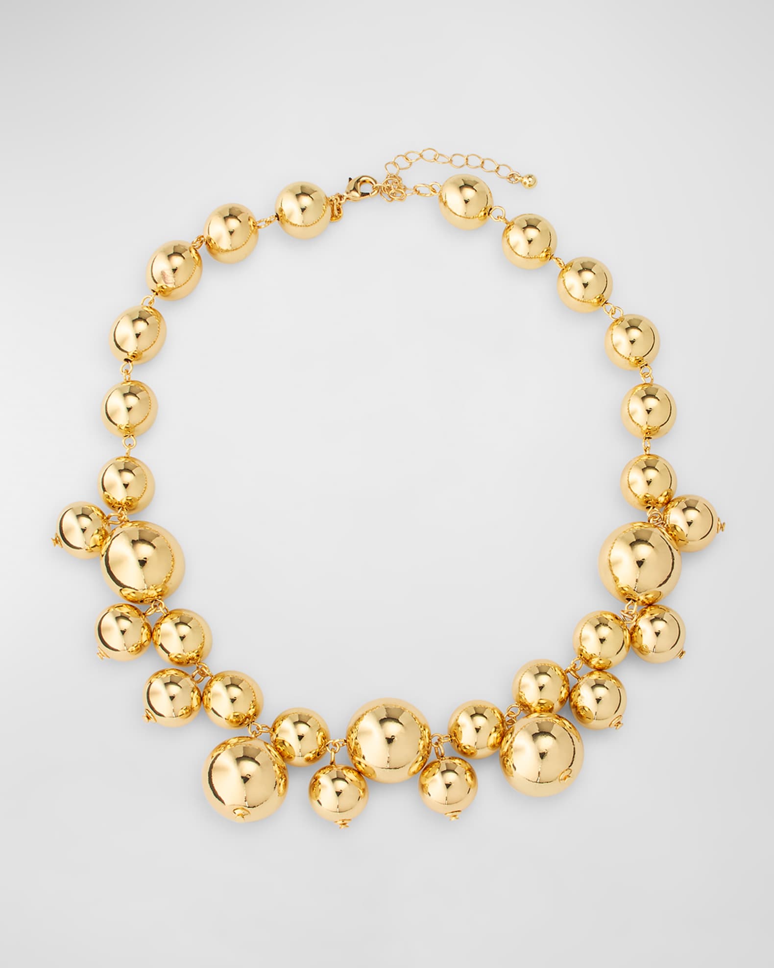 Gold-Plated Round Bead Necklace 0