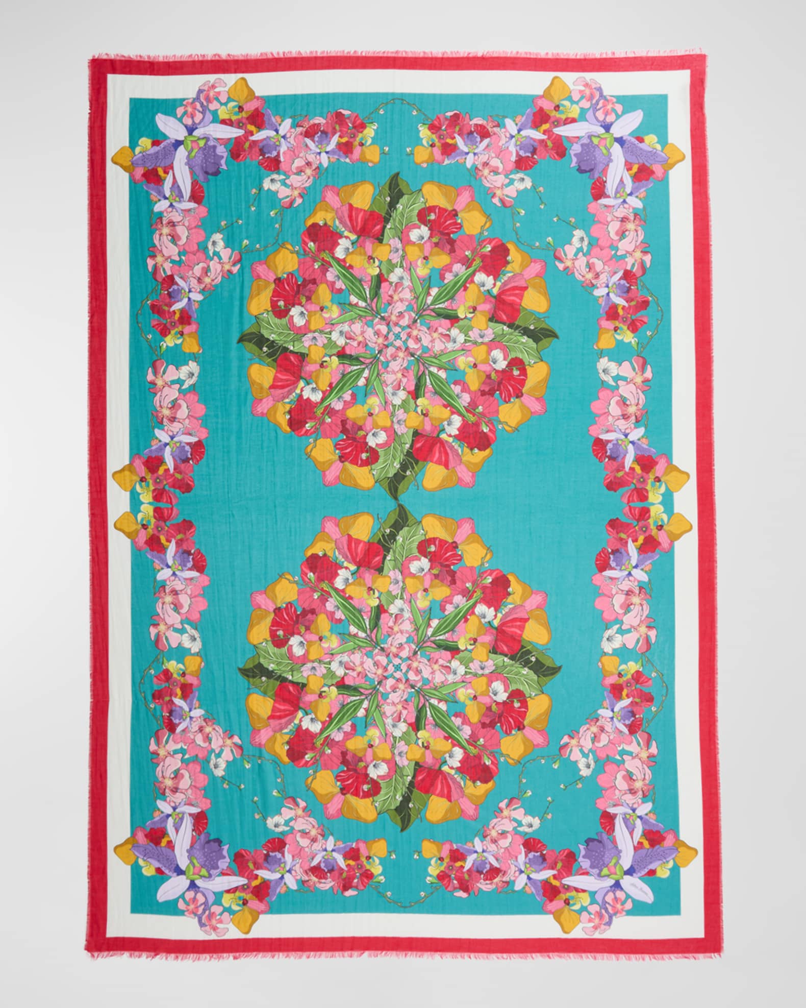 Printed Cotton-Silk Scarf  0
