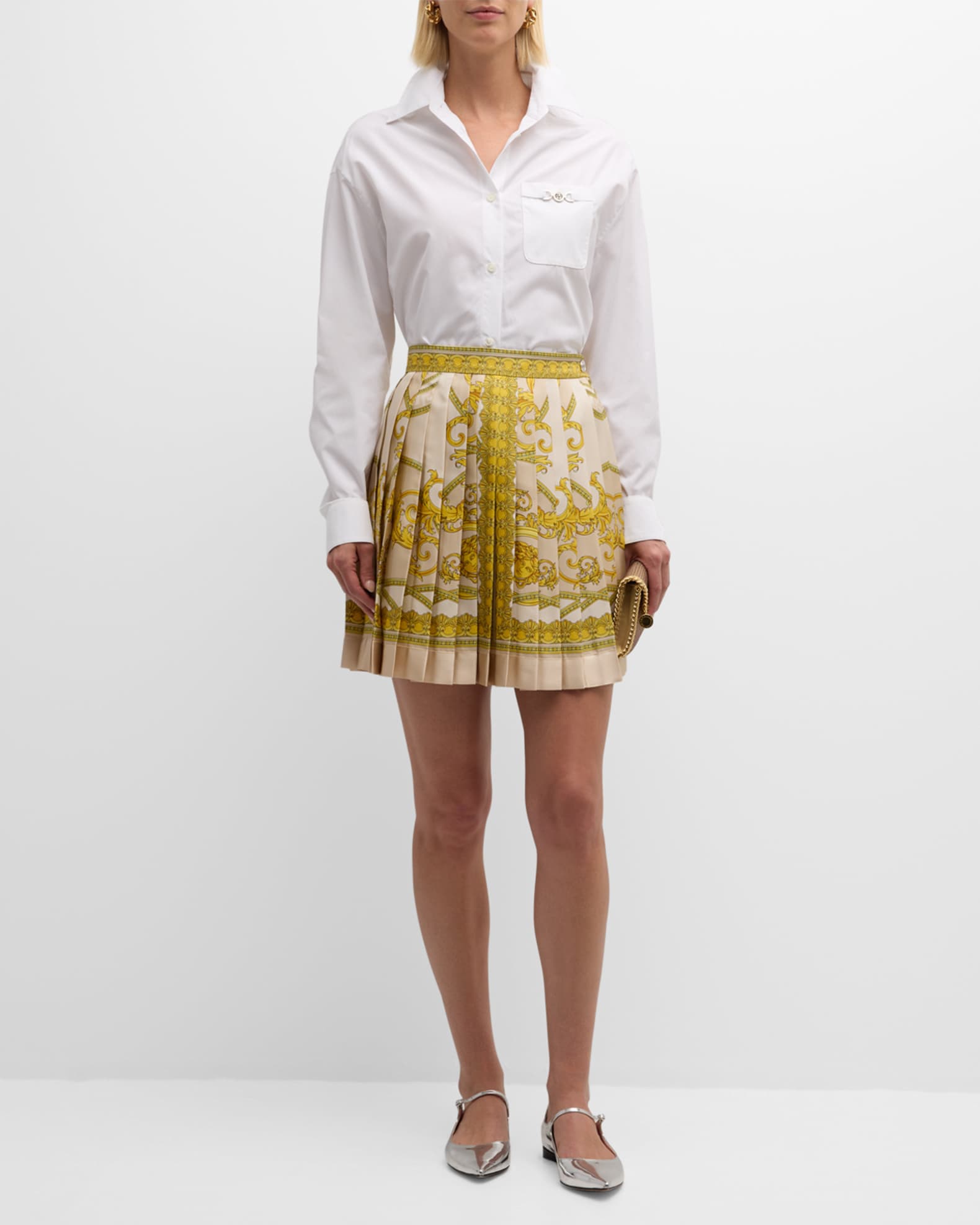 Gold skirt neiman marcus clearance