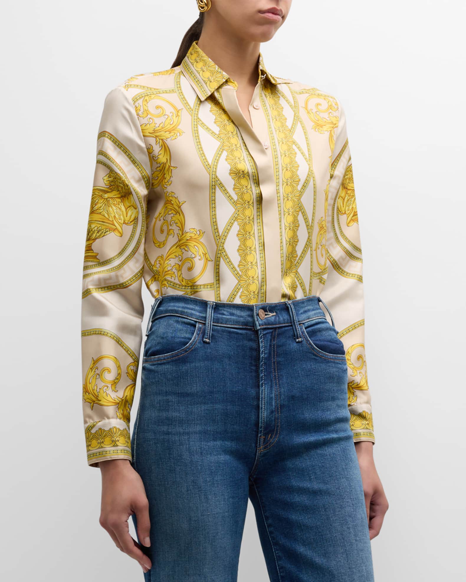 Coupe Des Dieux Button Down Silk Shirt