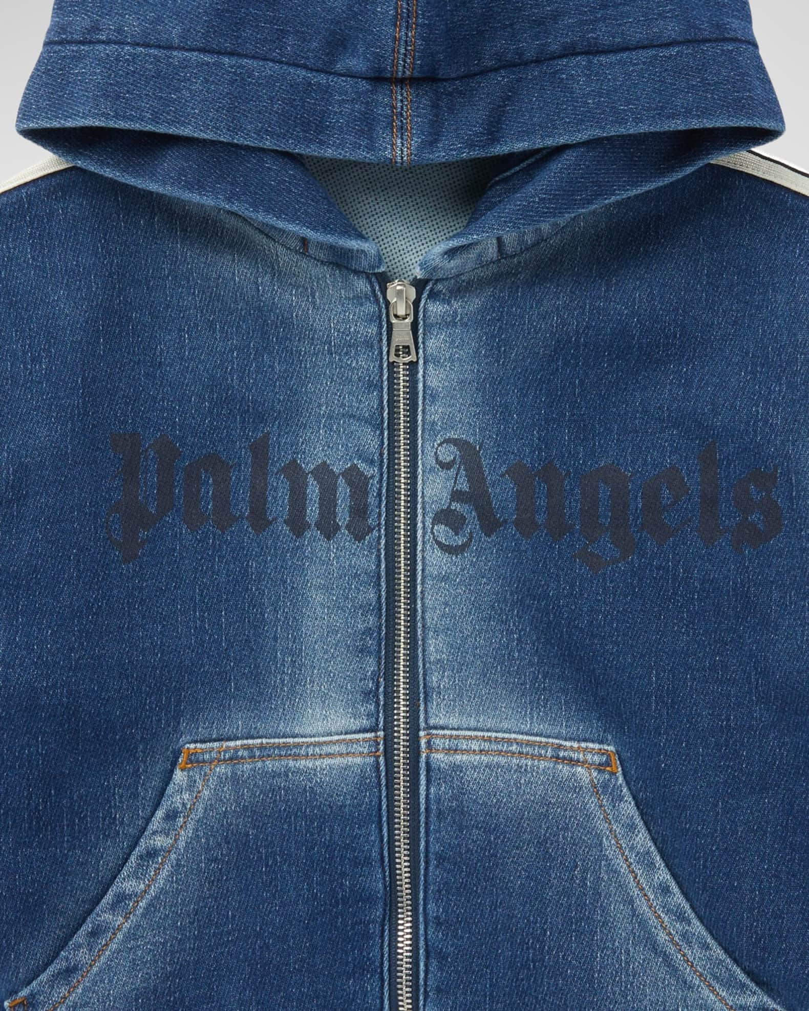 Boy's Logo-Print Denim Wash Track Jacket 1