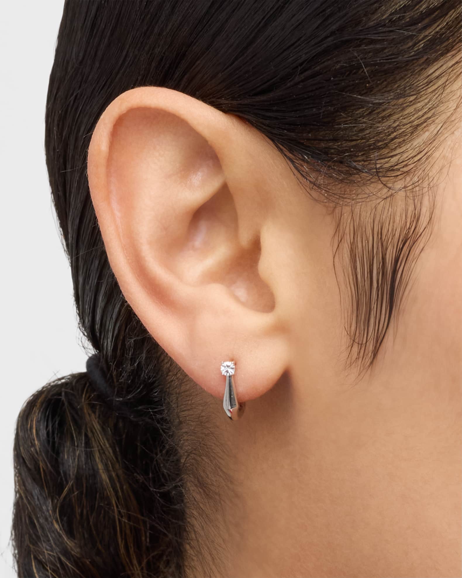 925 Points North Sapphire Huggie Earrings  1