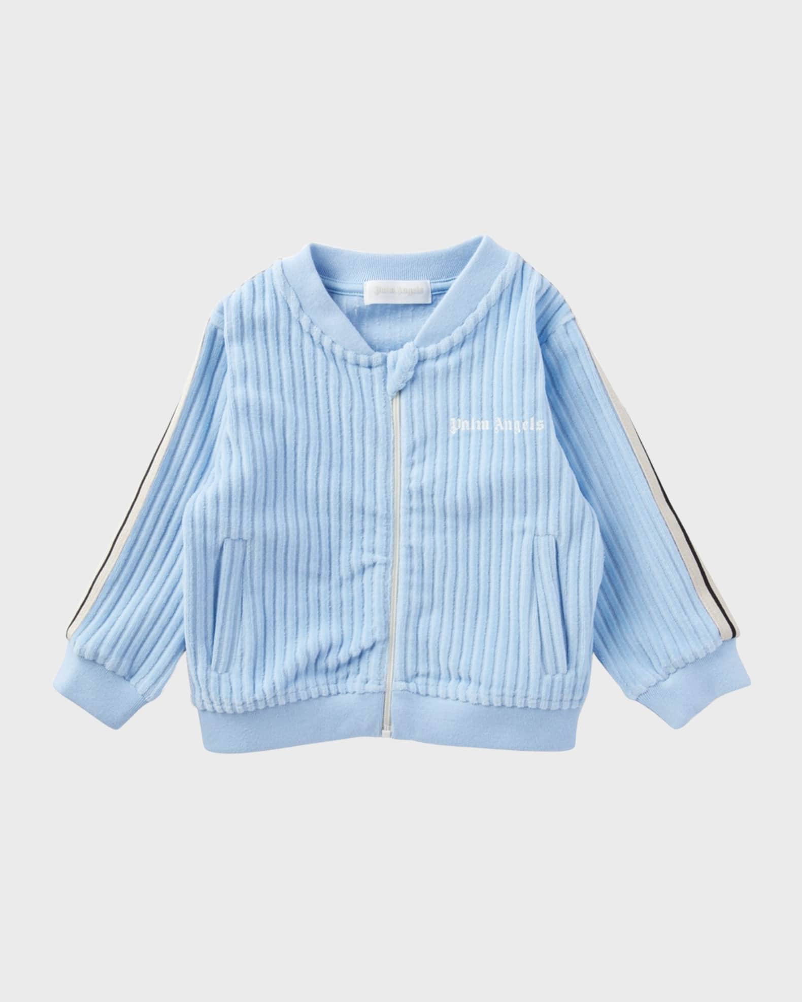 Boy's Logo-Print Ribbed Track Jacket 0