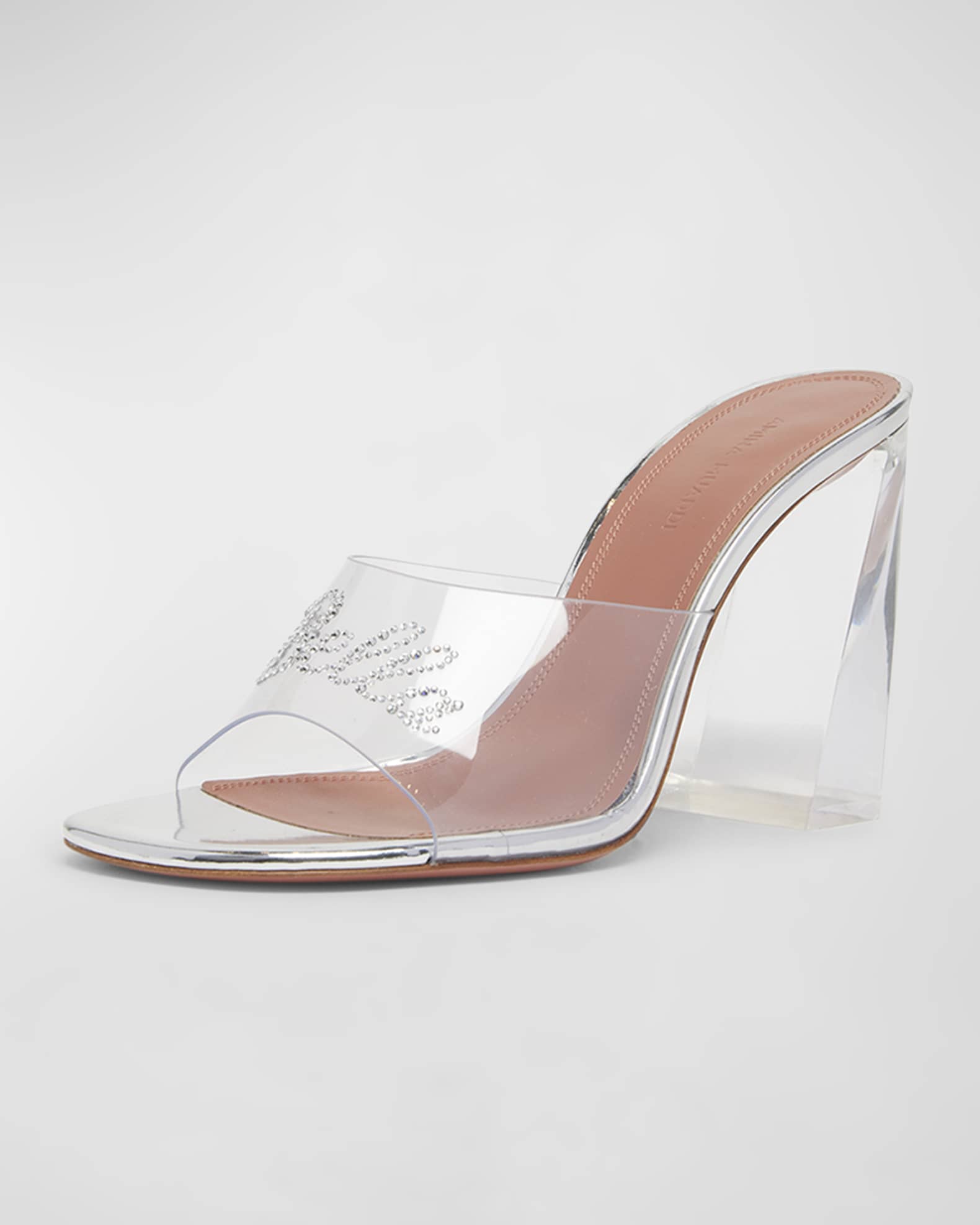 Bella Glass Slipper Mule Sandals 1