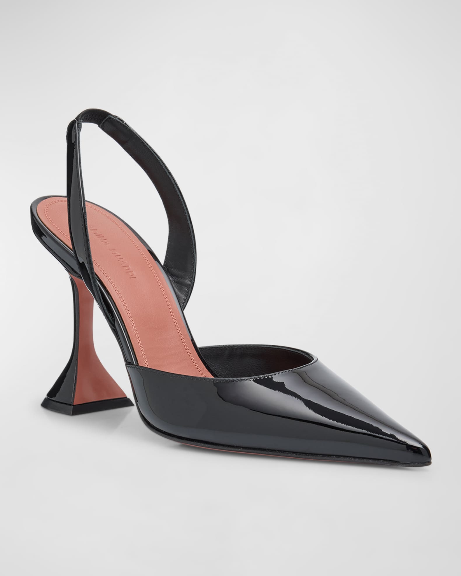 Amina Muaddi Holli Patent Slingback Pumps | Neiman Marcus