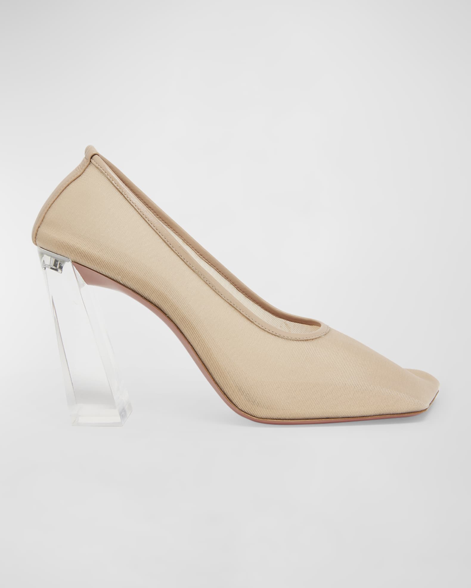 Charlotte Mesh Plexi-Heel Pumps 0