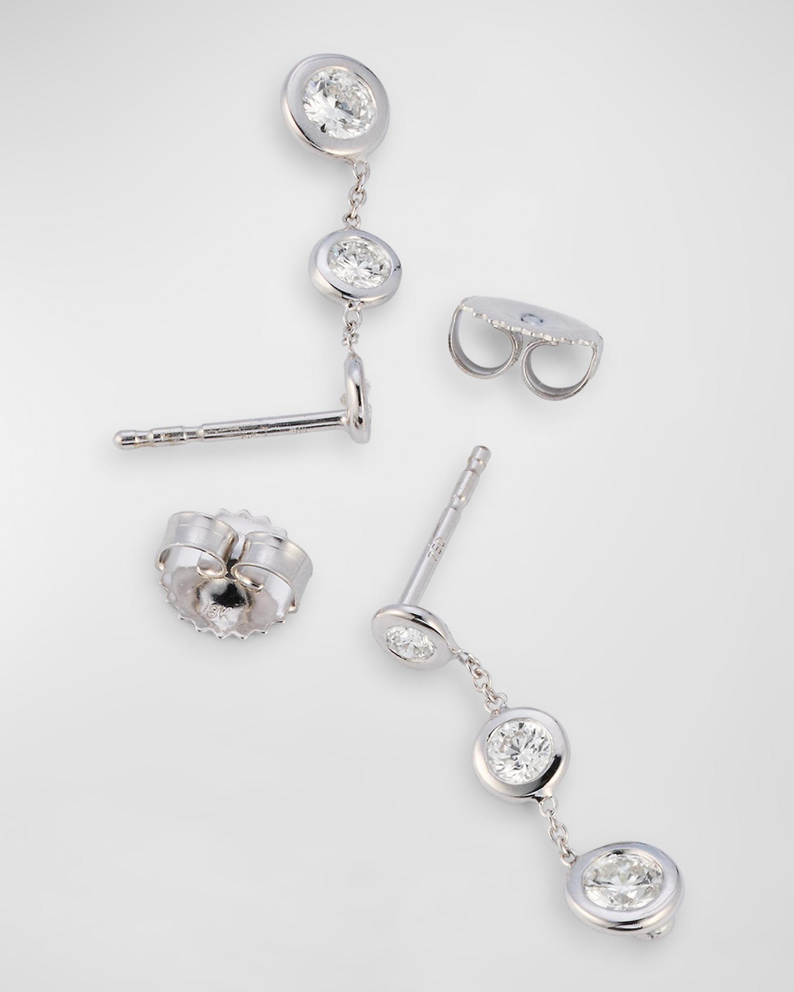 Roberto Coin 18K White Gold 3 Drop Diamond Earrings | Neiman Marcus