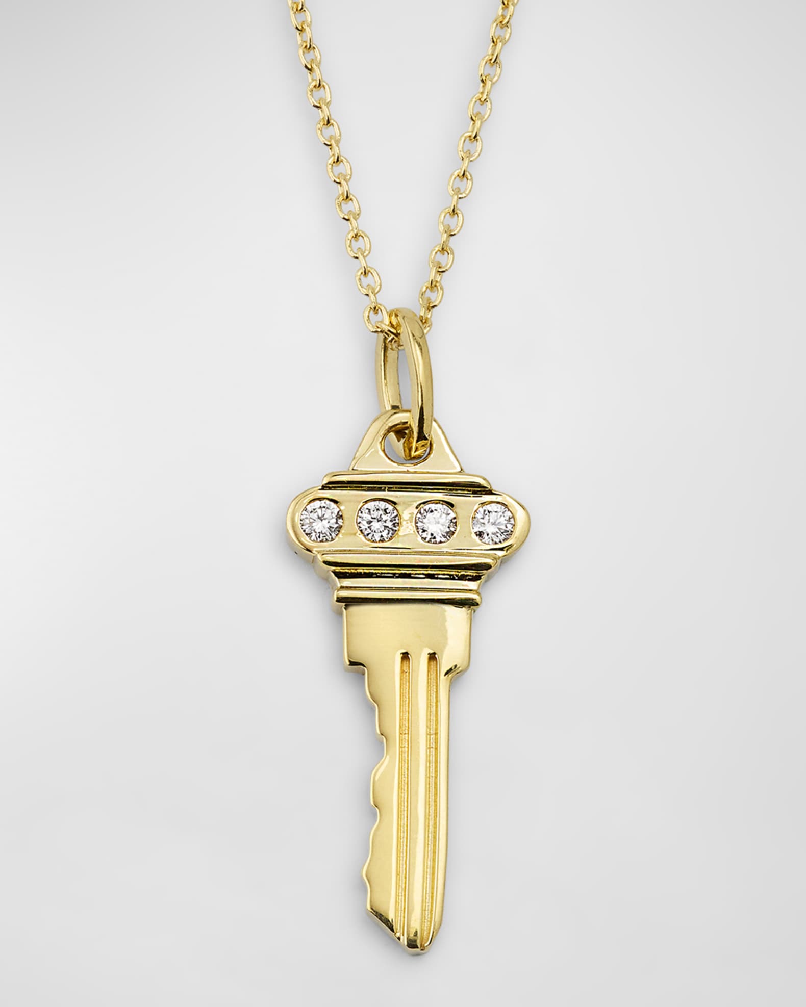 Roberto Coin 18K Key Pendant Necklace with Diamonds Neiman Marcus