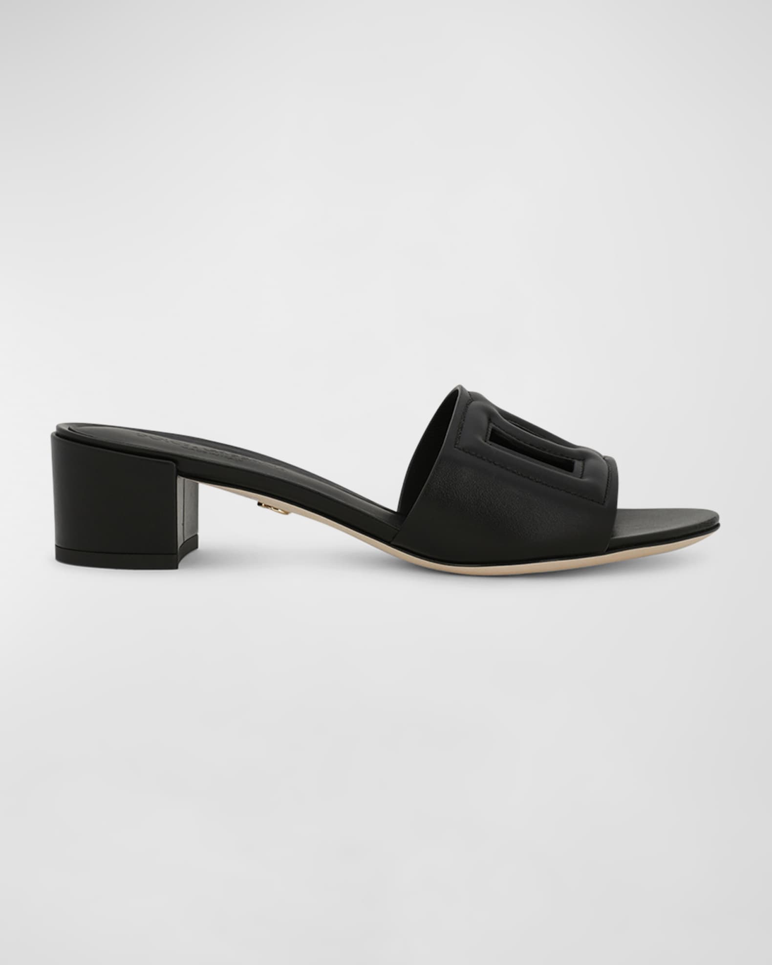 DG Cutout Leather Mule Sandals 0