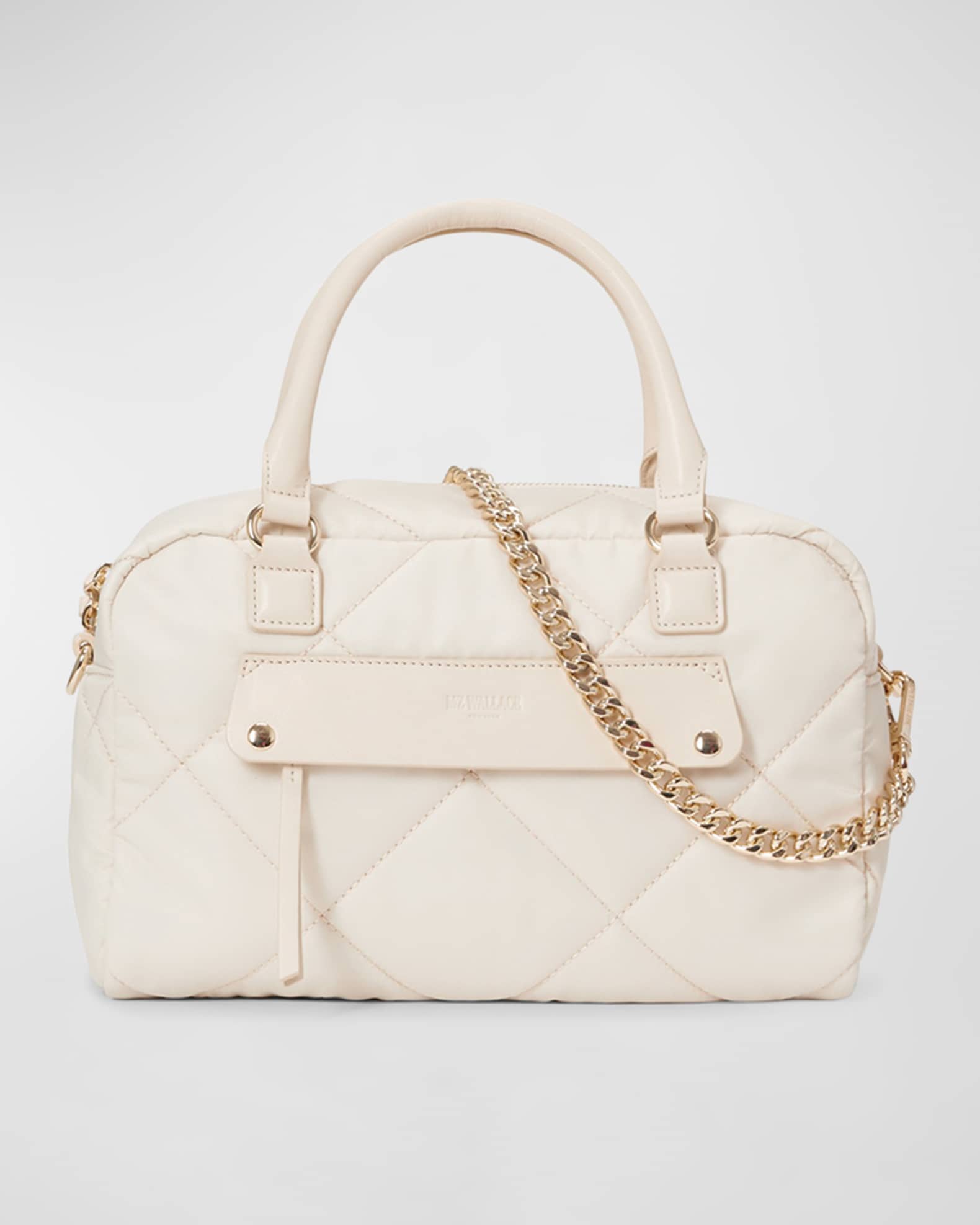 Madison Quilted Nylon Top-Handle Bag 0