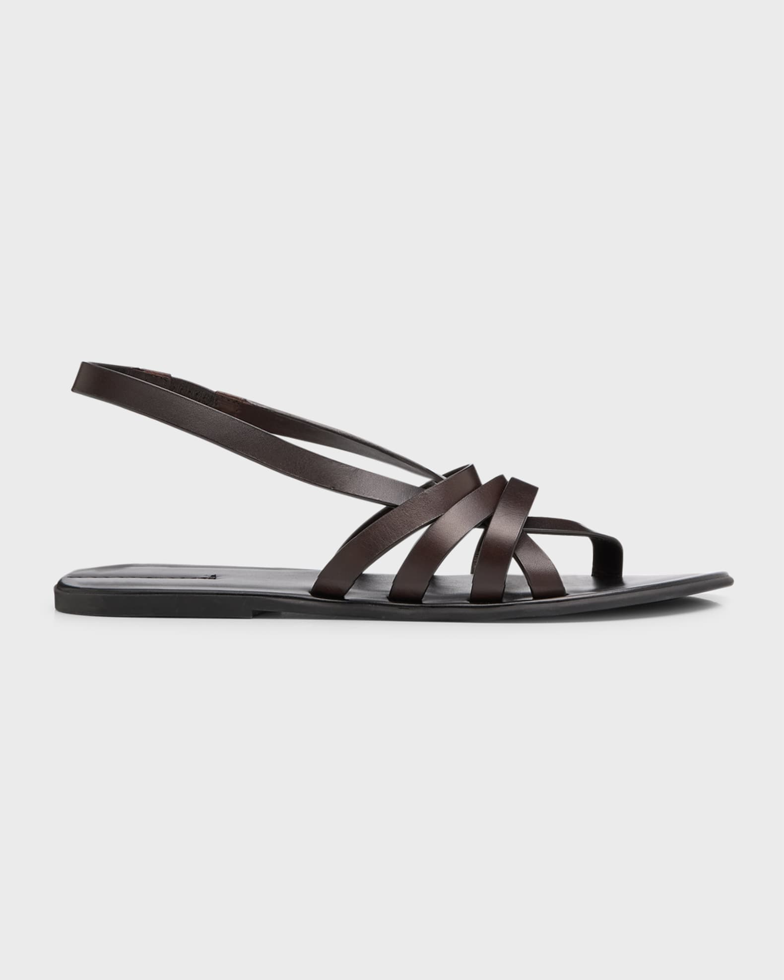 THE ROW Leather Strappy Thong Slingback Sandals Neiman Marcus