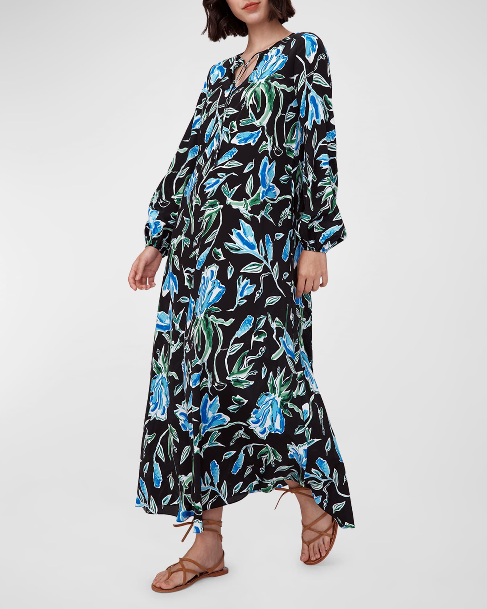 ファッション Floral-Print Vandy Furstenberg von Diane A-Line Dress Maxi ワンピース
