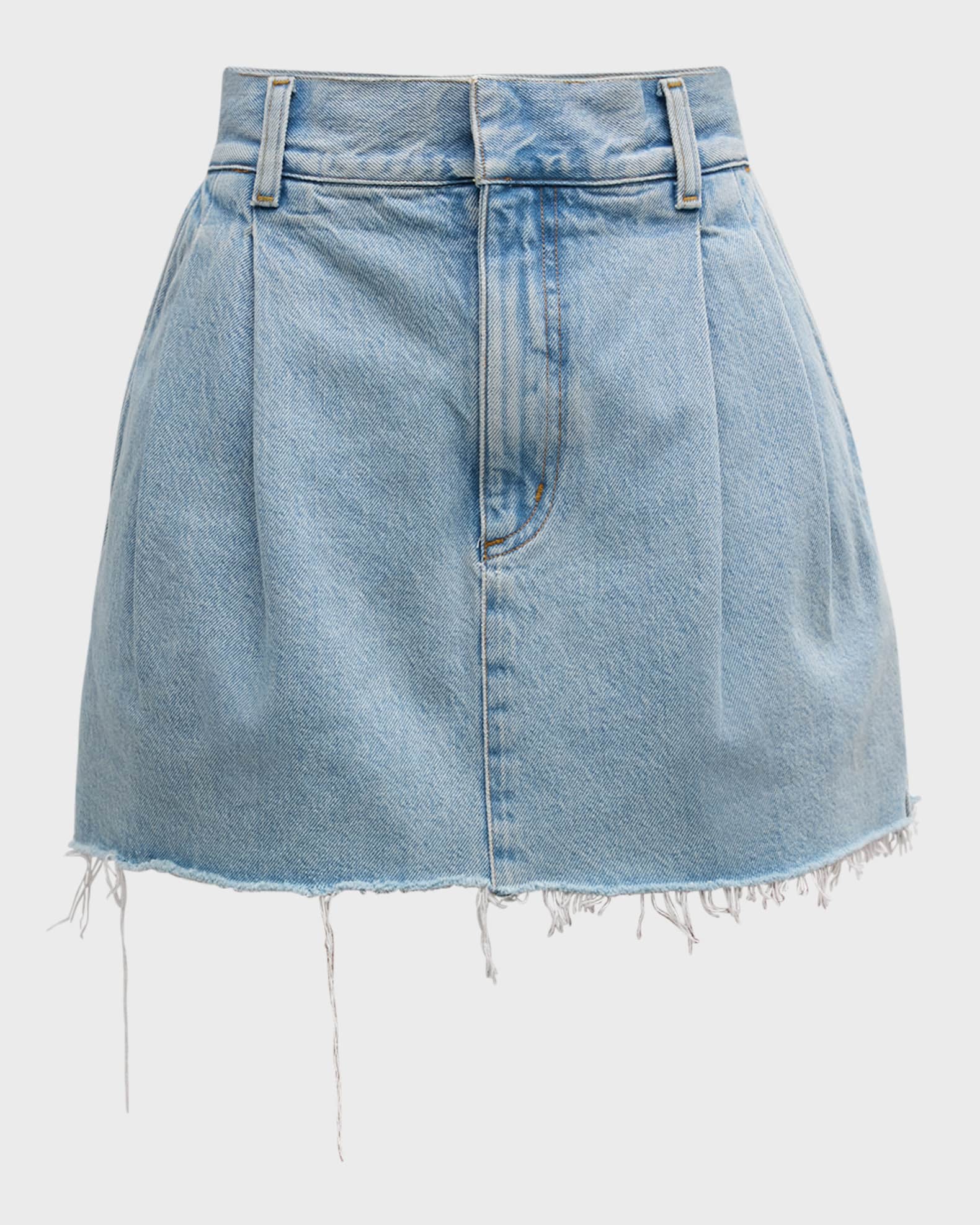 AGOLDE Becker A-Line Denim Mini Skirt