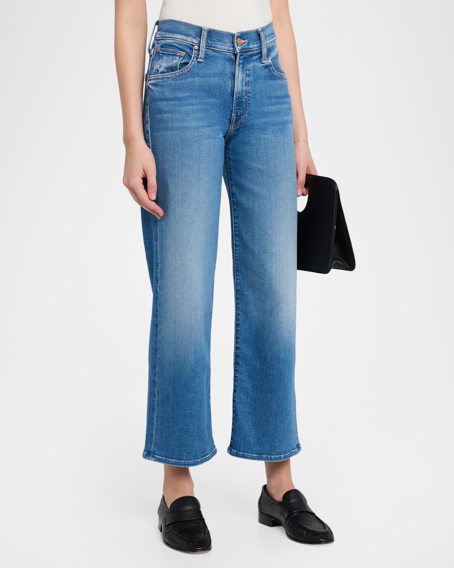 MOTHER The Mid-Rise Rambler Zip Ankle Jeans | Neiman Marcus
