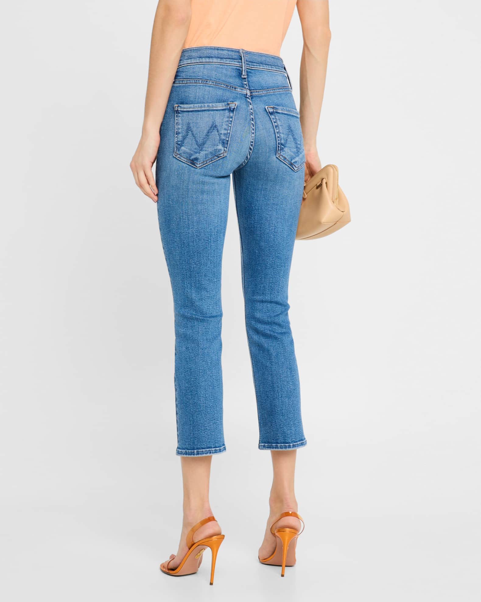 デニム・ジーパン Mother The Mid Rise Dazzler' Jeans MOTHER The Mid-Rise Dazzler Crop Jeans | Neiman Marcus