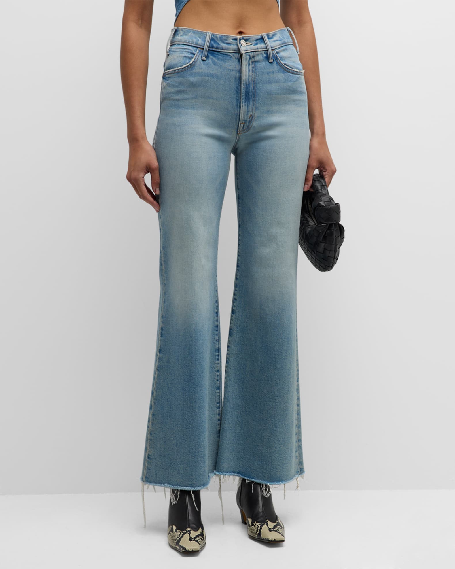 MOTHER The Hustler Roller Fray Jeans | Neiman Marcus