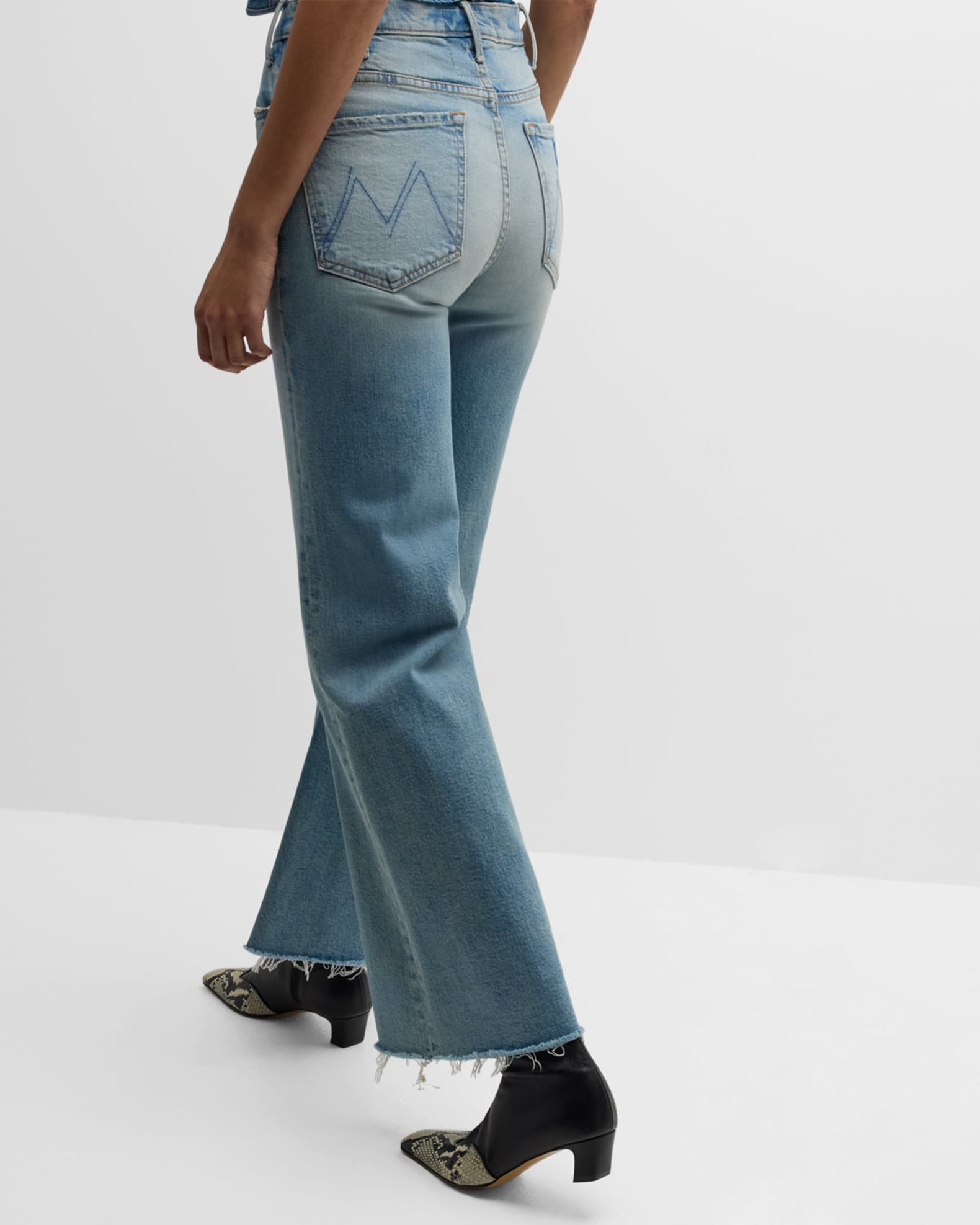 デニム・ジーパン MOTHER 'The Hustler Roller Sneak Fray' jeans (11988611 CAH) Heirloom The Hustler Roller Sneak | MOTHER