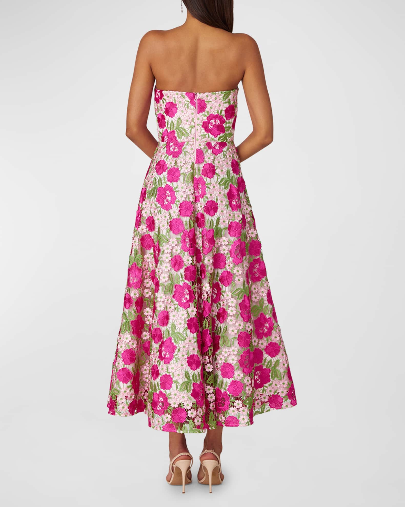 Shoshanna floral mesh gown outlet