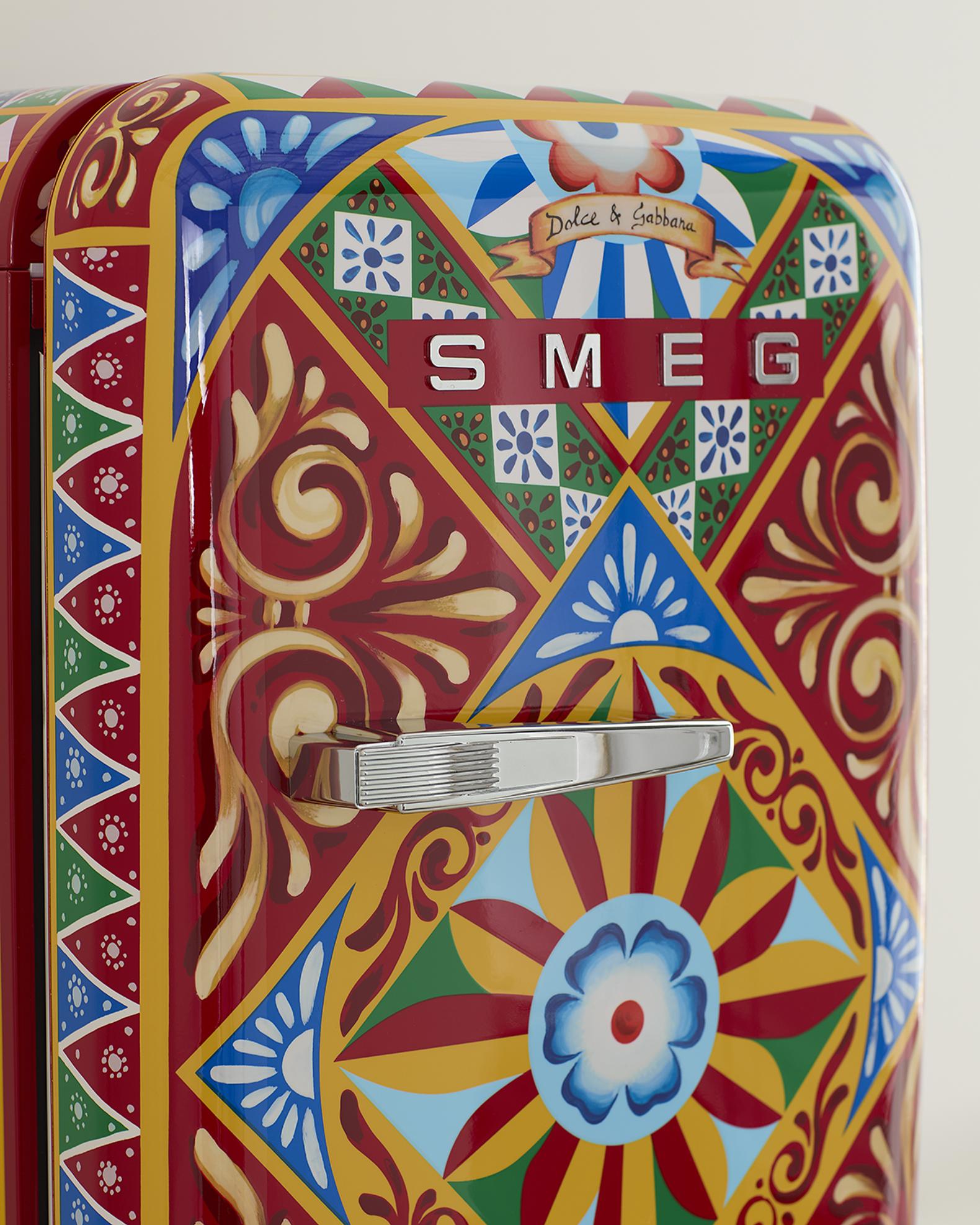 Smeg X Dolce Gabbana Sicily Is My Love FAB5 Mini Fridge Neiman Marcus