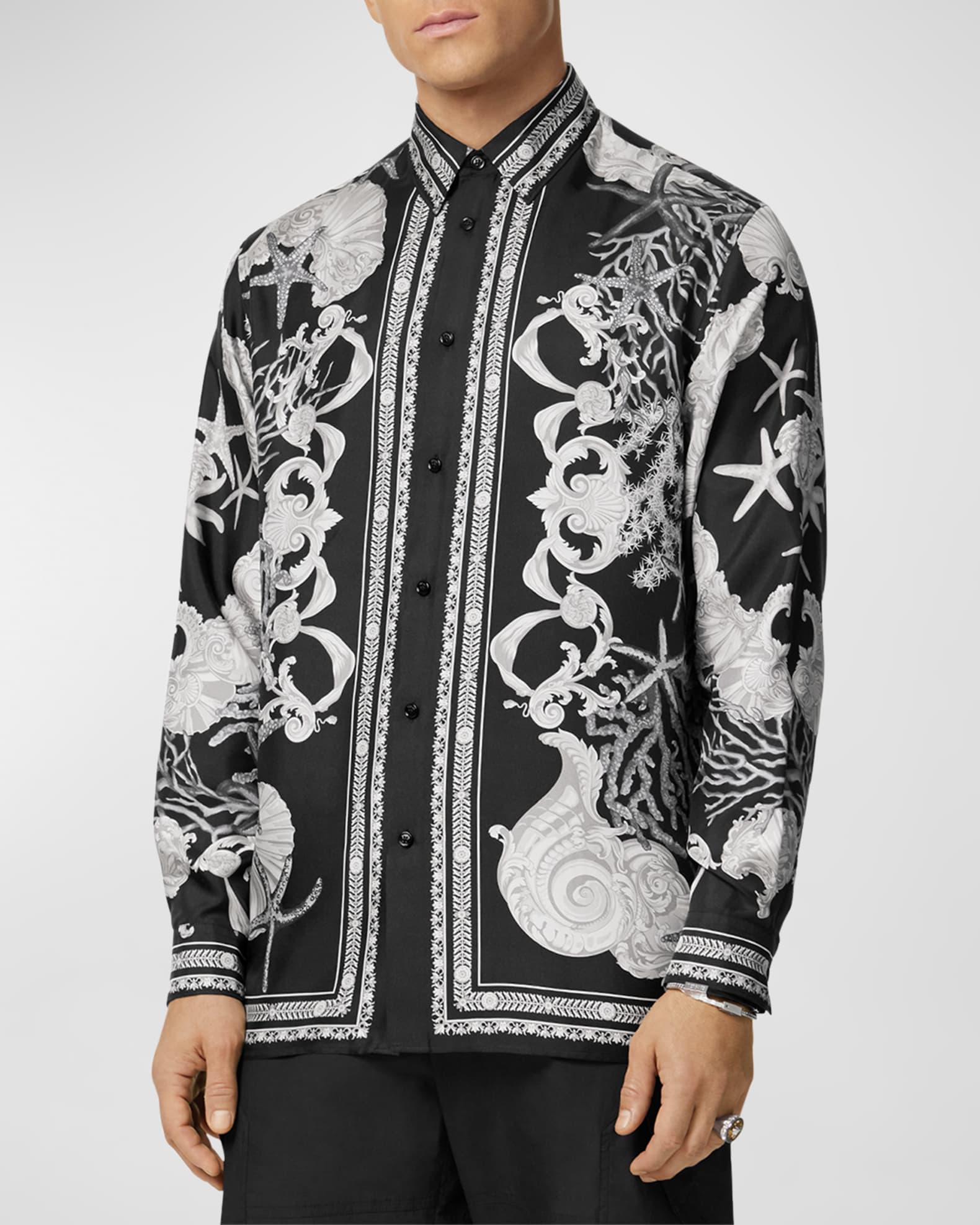 Versace button down best sale