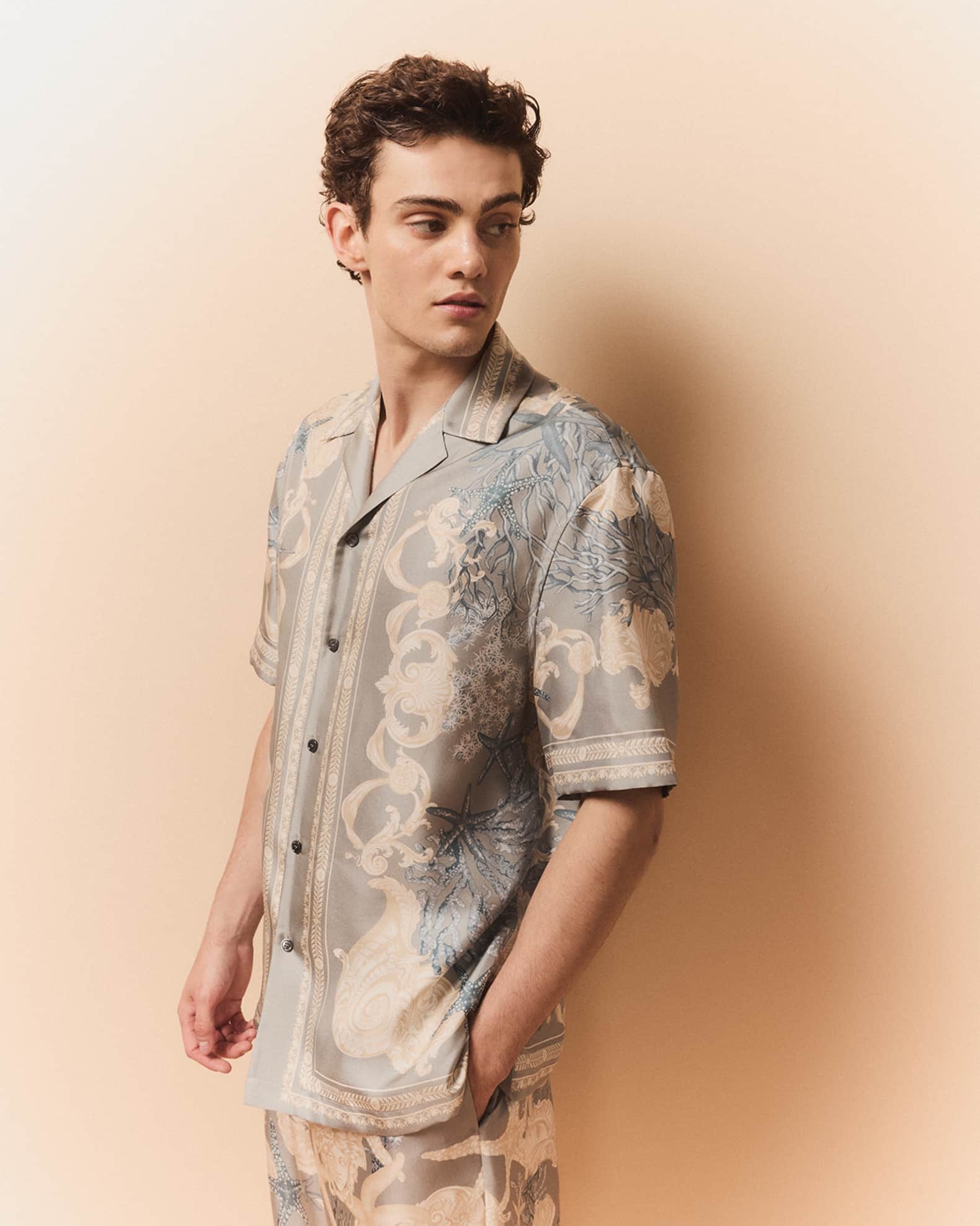 Silk camp shirt sale
