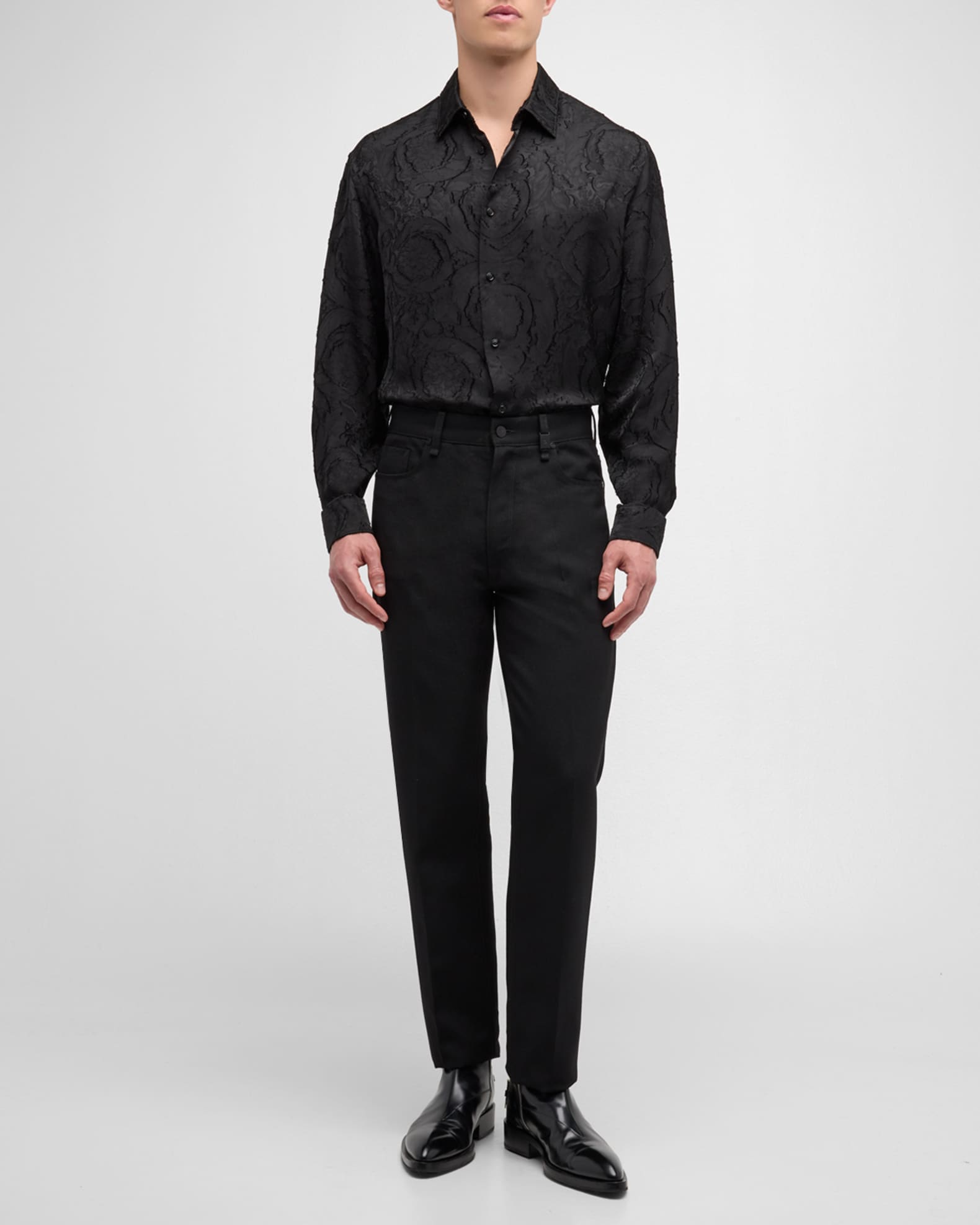 Men's Tonal Barocco Sport Shirt 1