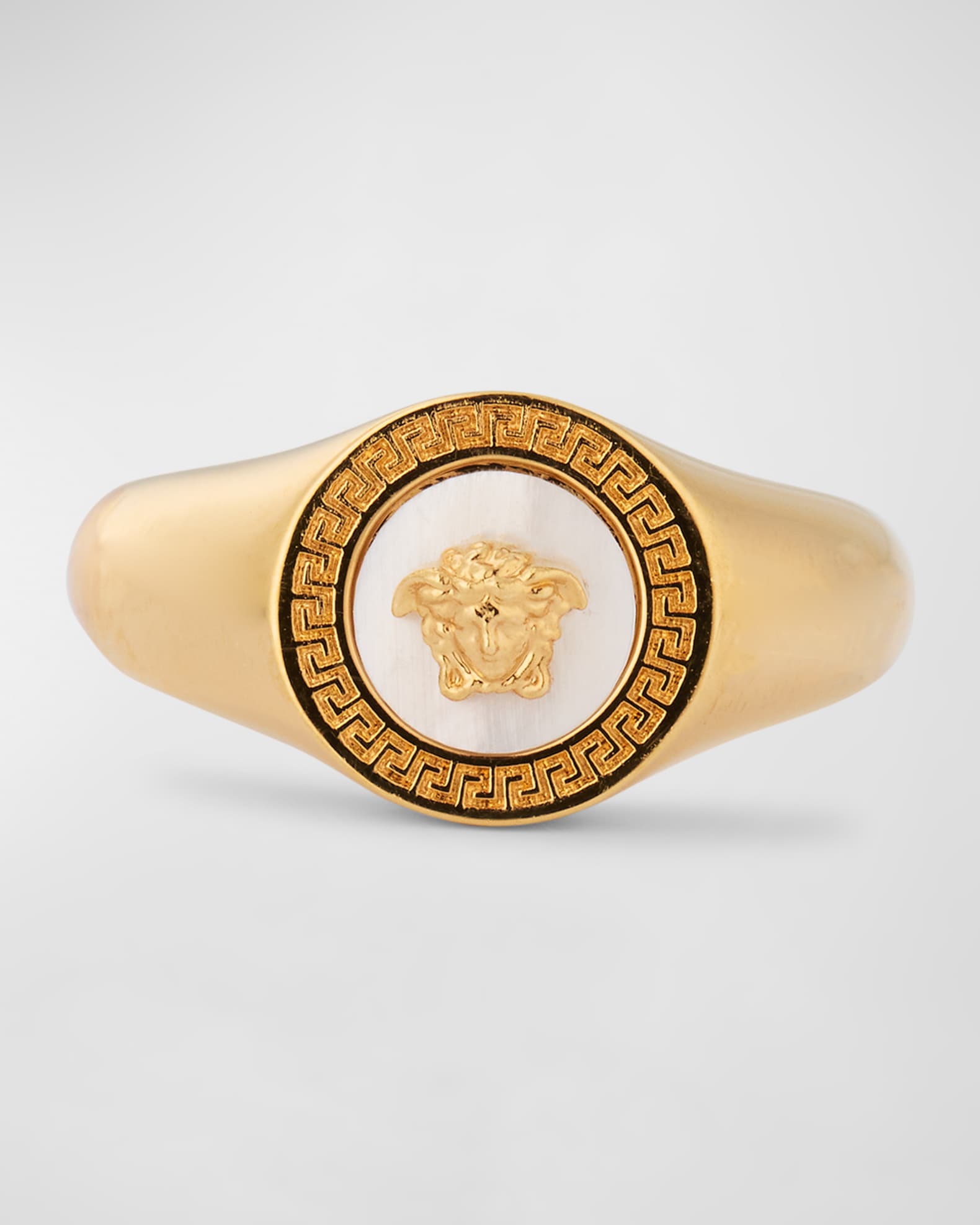 Crystal Greca Ring Gold | VERSACE US