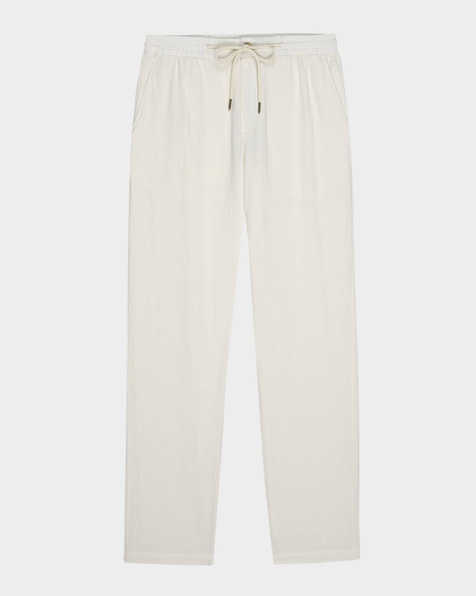 Men's Callum Cotton Linen Straight-Leg Pants 0