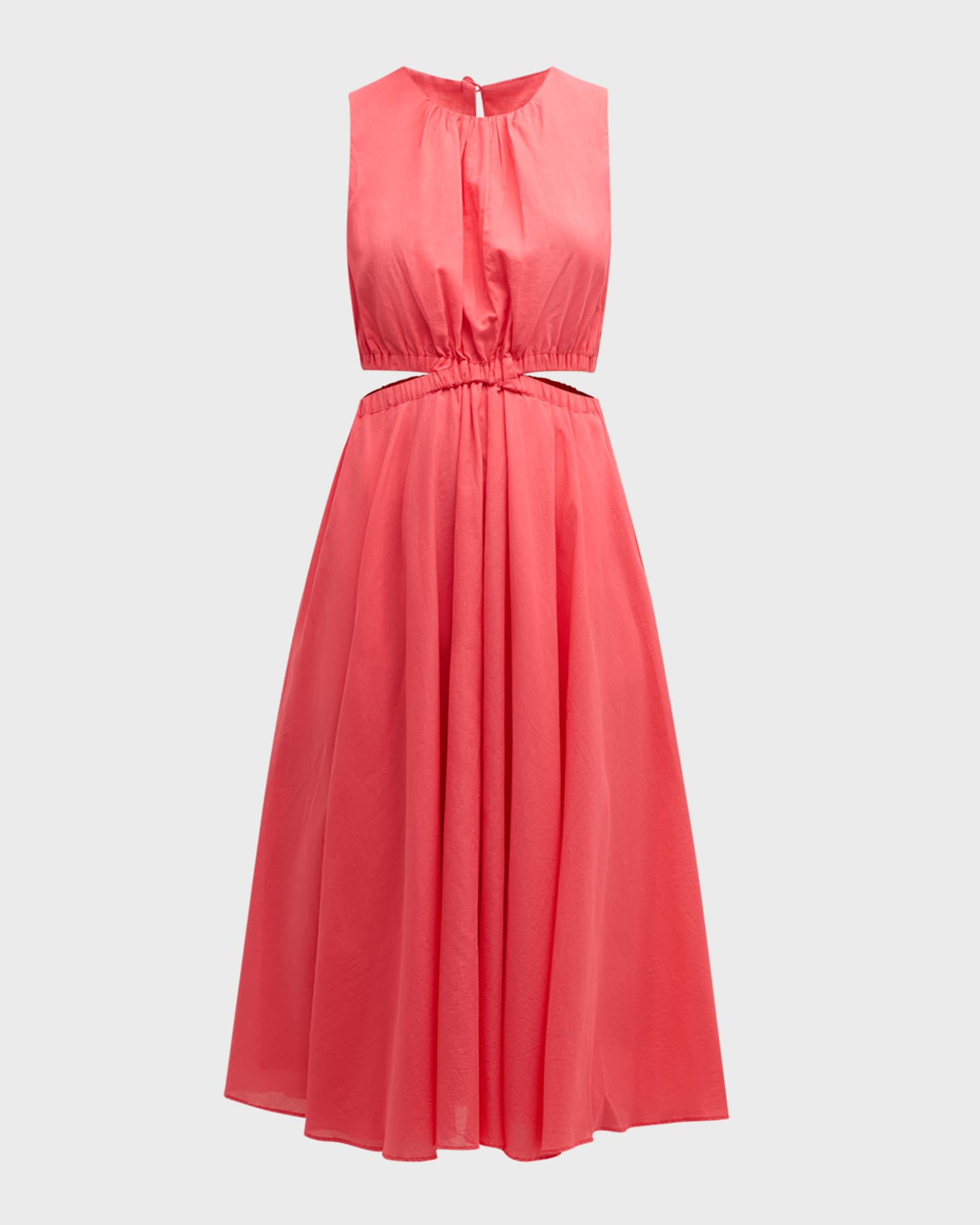 Cutout cotton midi dress