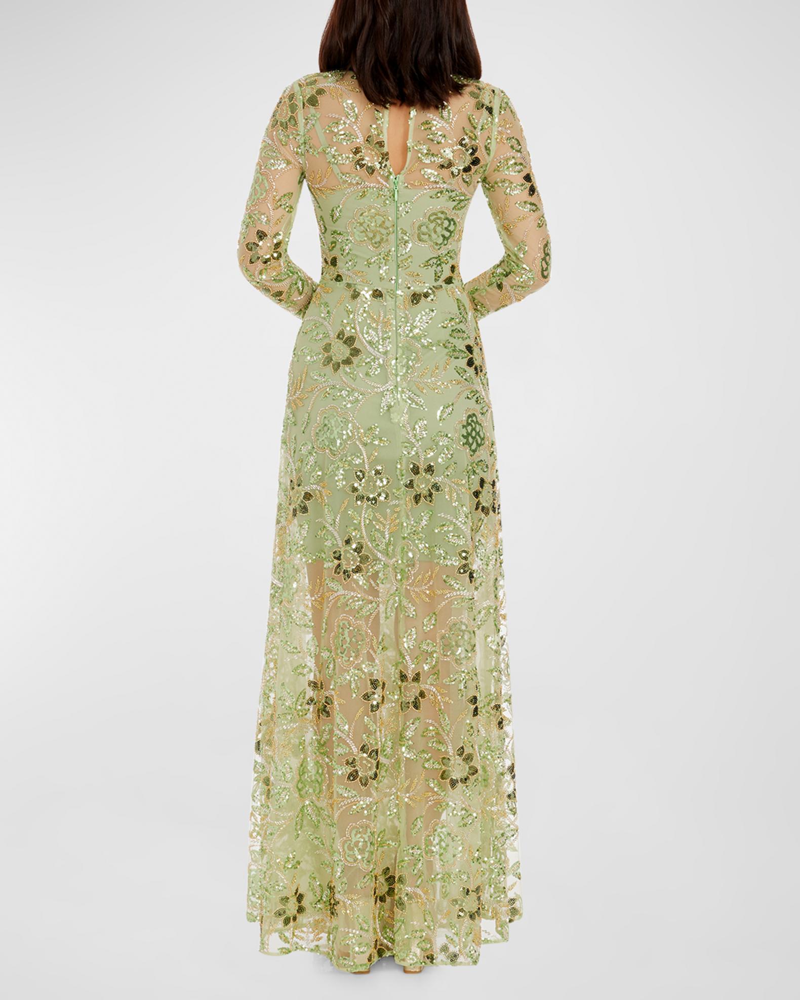 sage green lace dress Sila Long Sleeve Embellished Maxi in Available Sizes:6 solid wood Snordic Deep V Neck