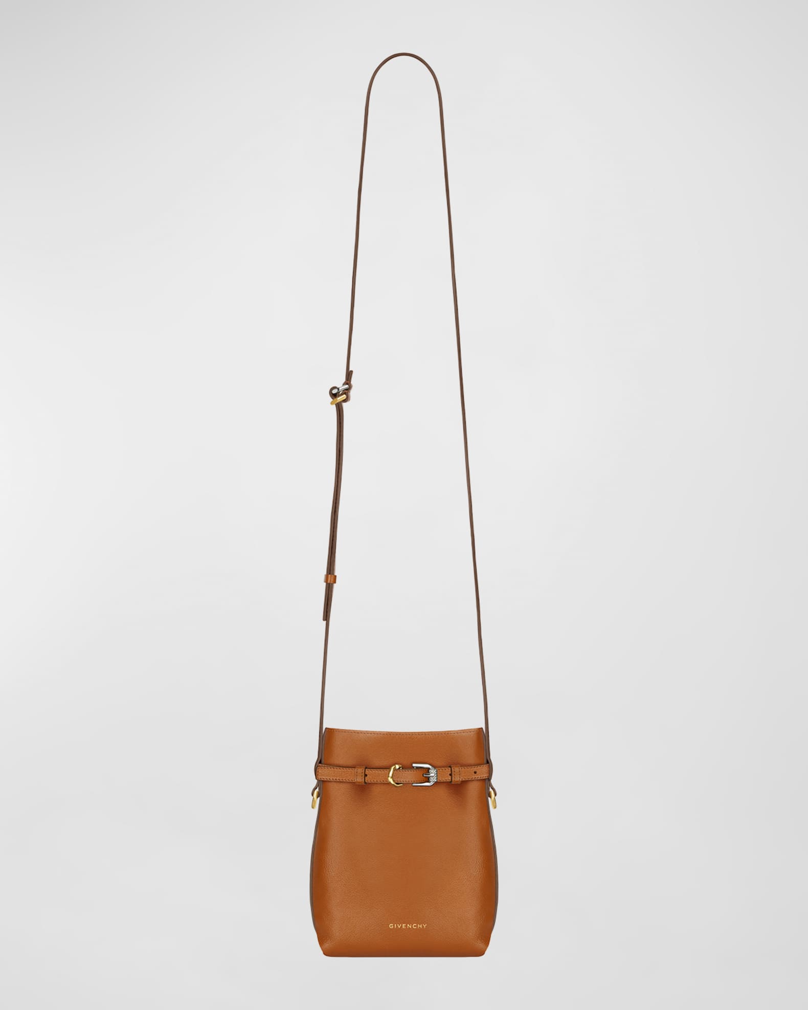 Voyou Phone Pouch Bag in Shiny Tumbled Leather 1