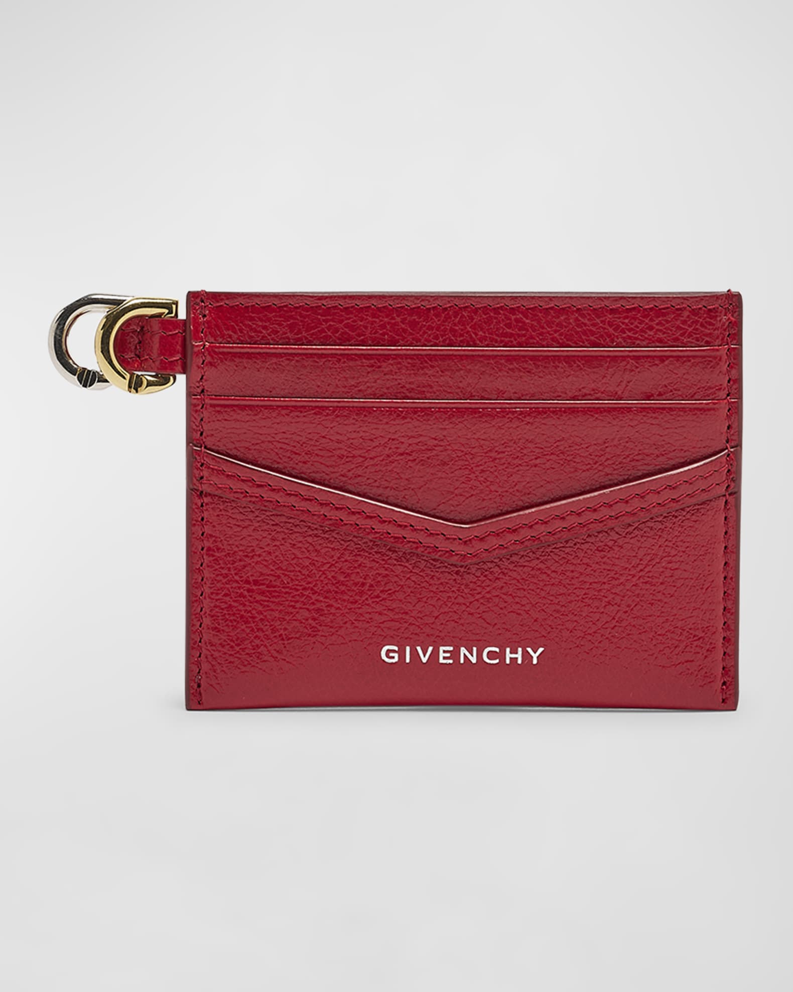 Givenchy Voyou Card Case in Tumbled Leather