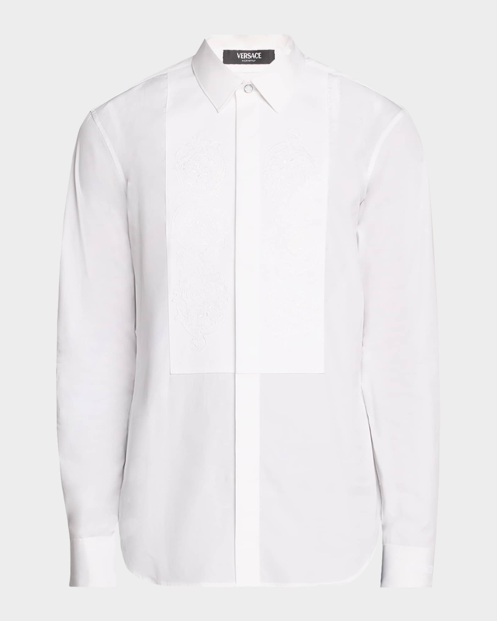 Versace white dress shirt cheap