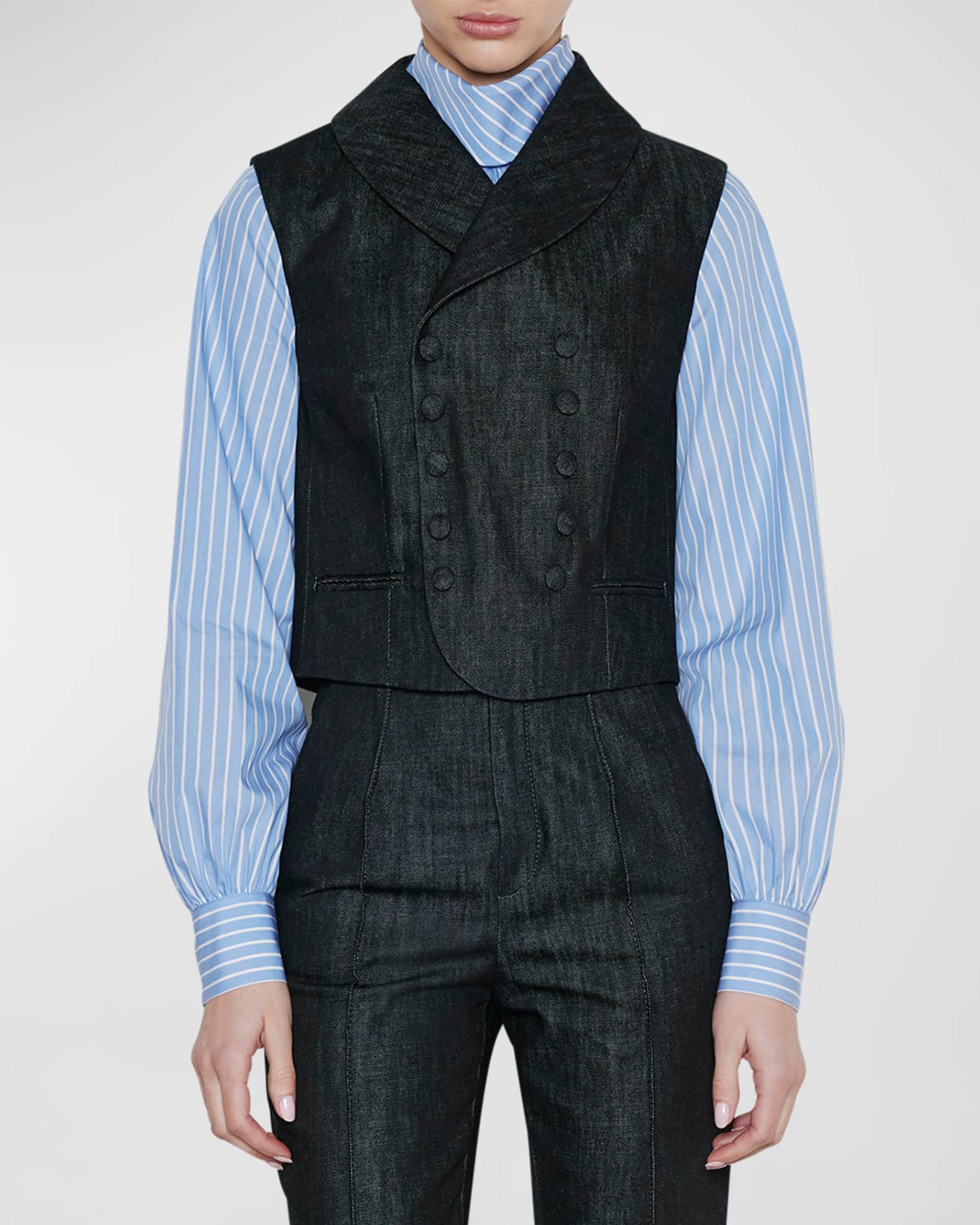 Tailored Denim Vest 0