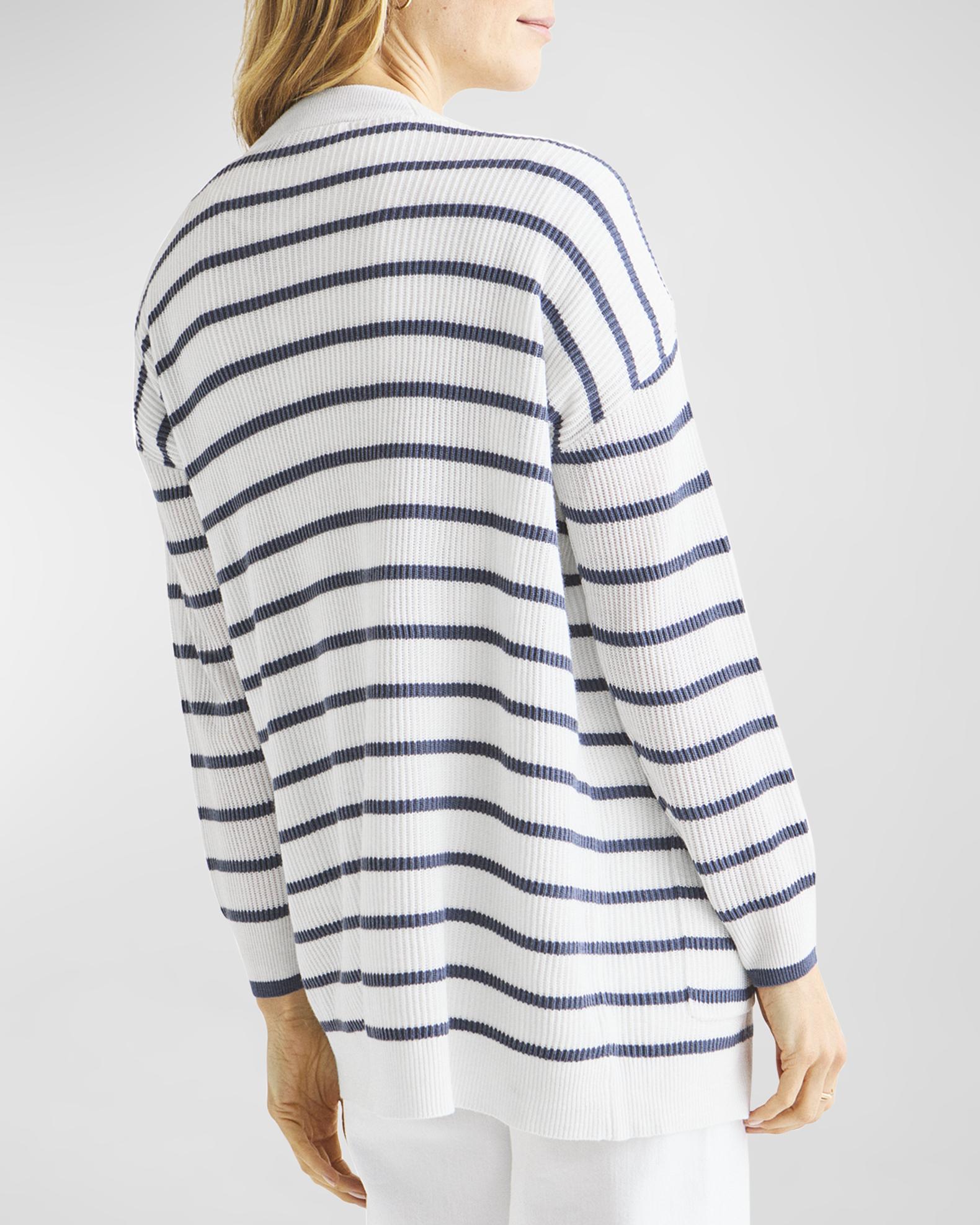 Splendid Luna Open-Front Stripe Cardigan | Neiman Marcus