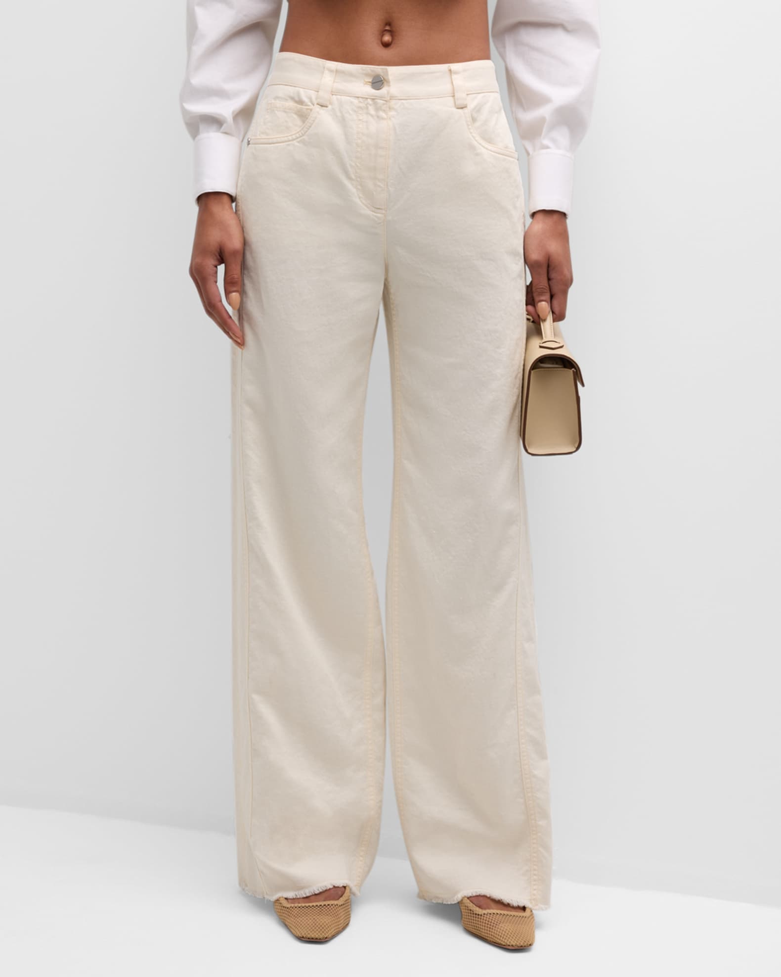 Cotton linen wide leg pants shop
