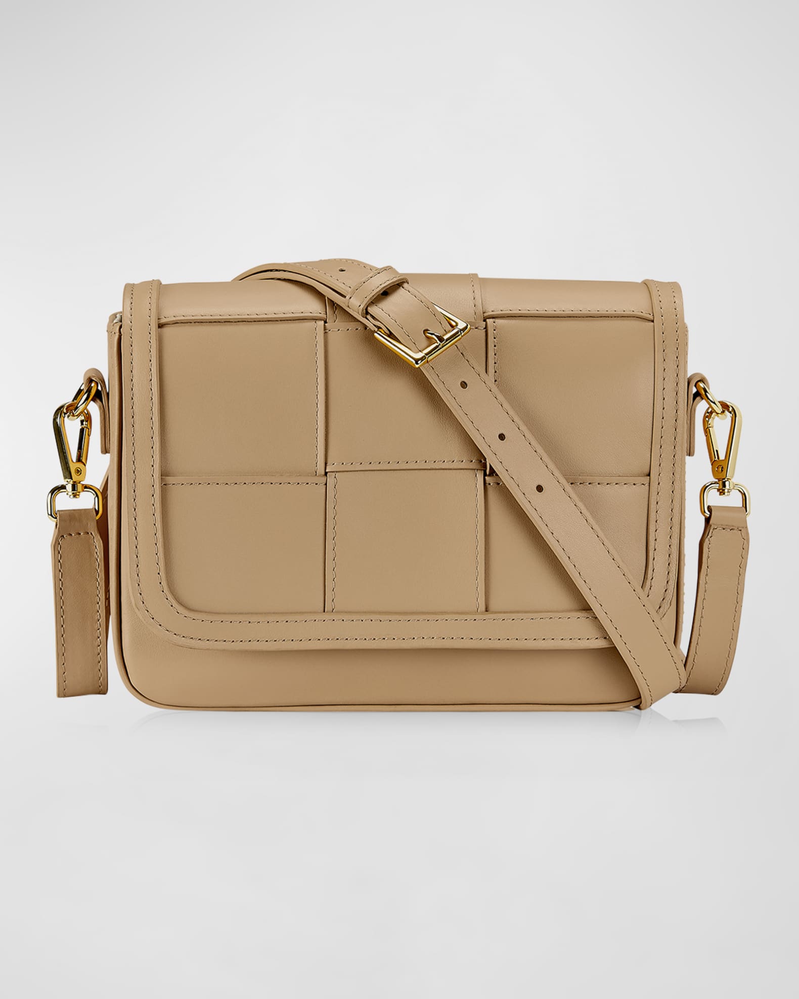 Gigi New York Lily Woven Leather Crossbody Bag Neiman Marcus