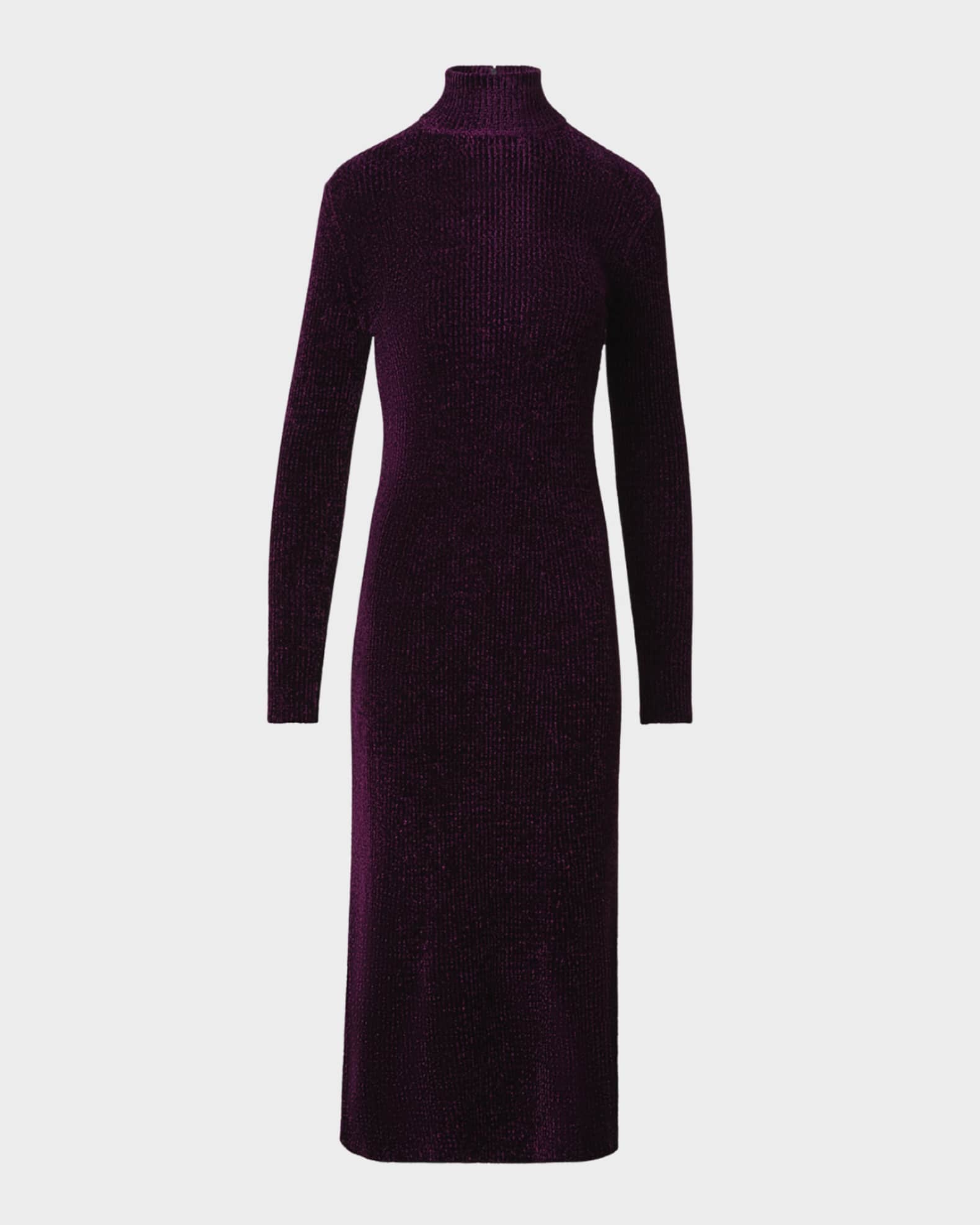 Chenille Ribbed Knit Tube Midi Dress 0