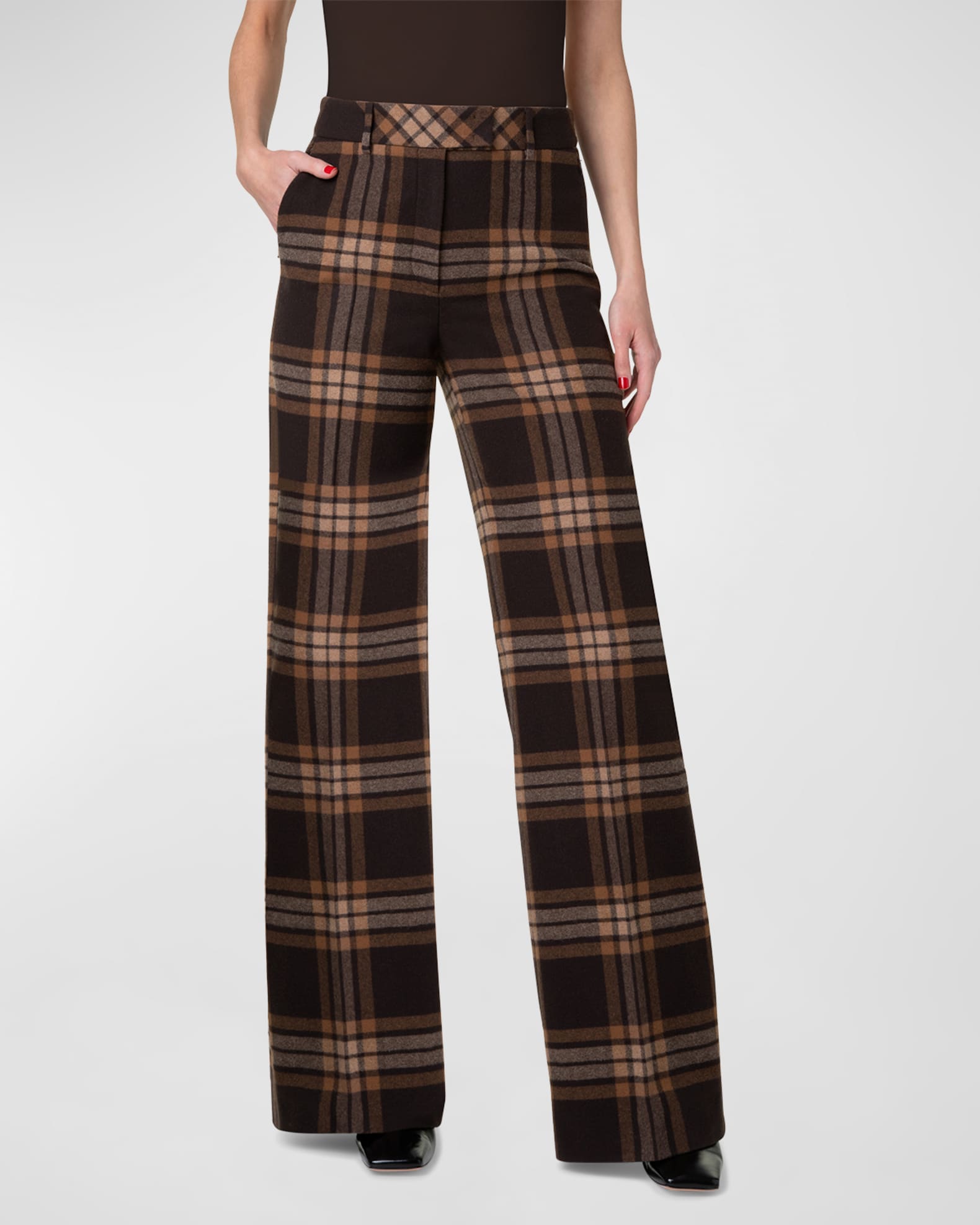Fior Wool Flannel Wide-Leg Trousers 1