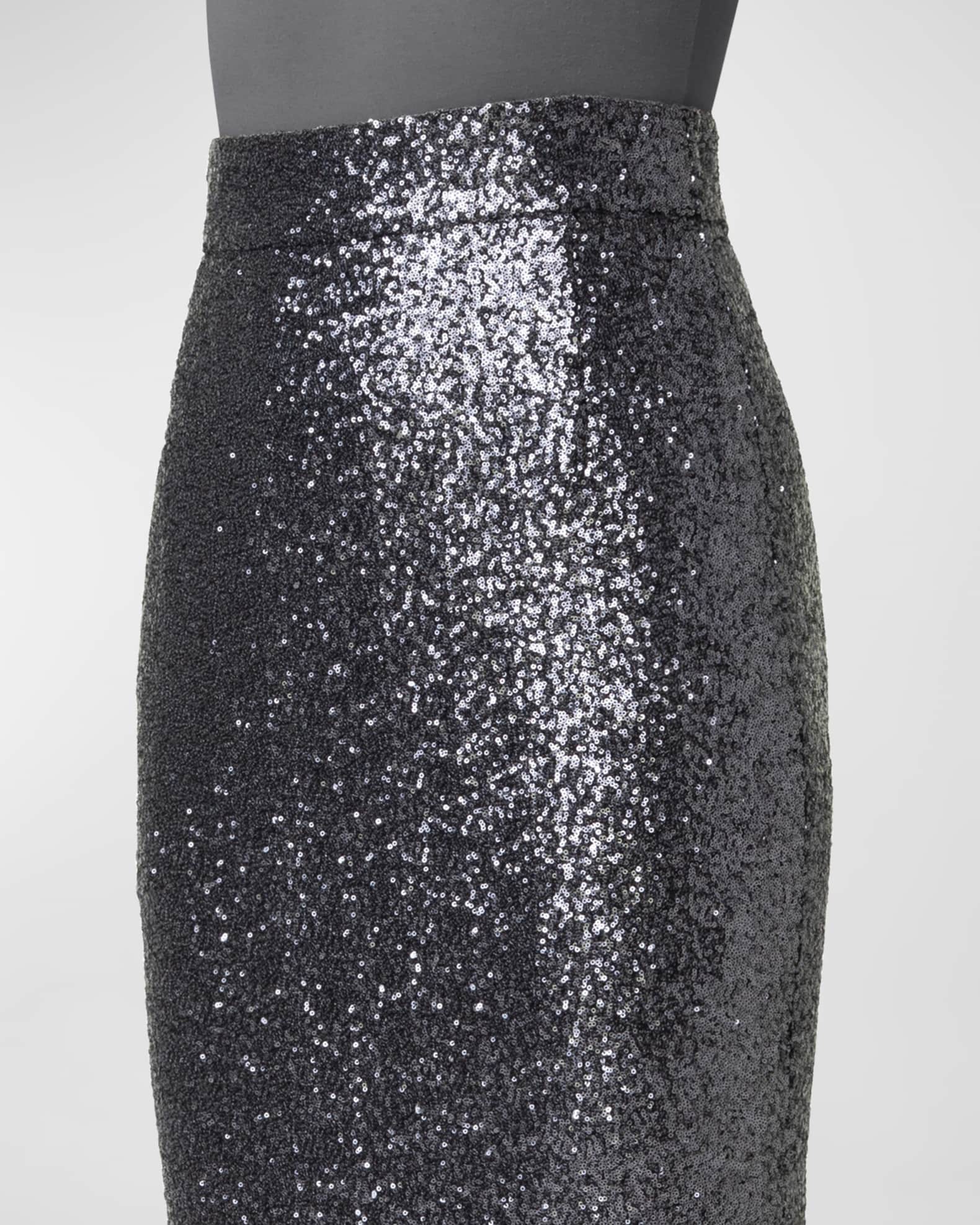 Sequin jersey skirt top