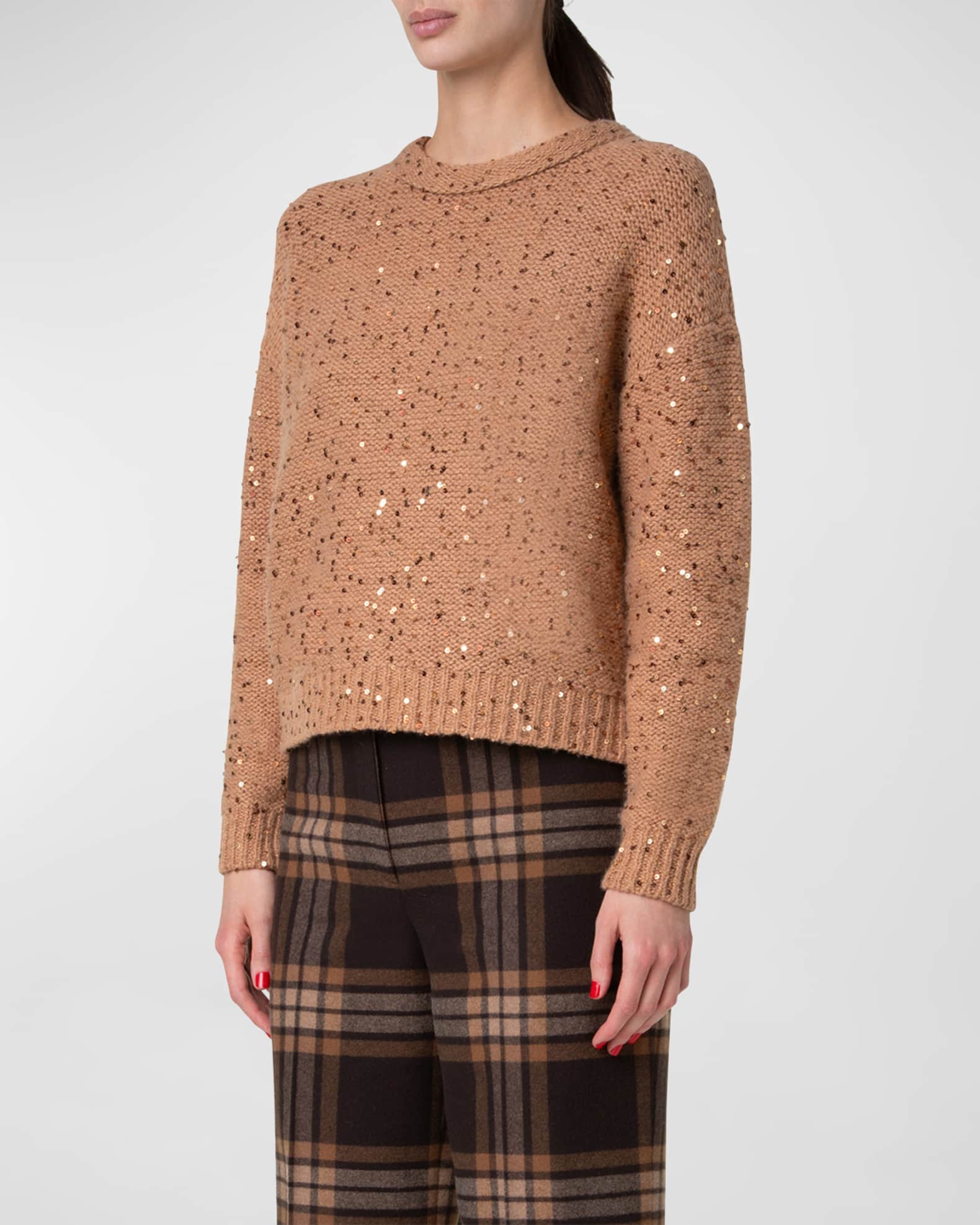 Cashmere Sequin Sweater main image 1