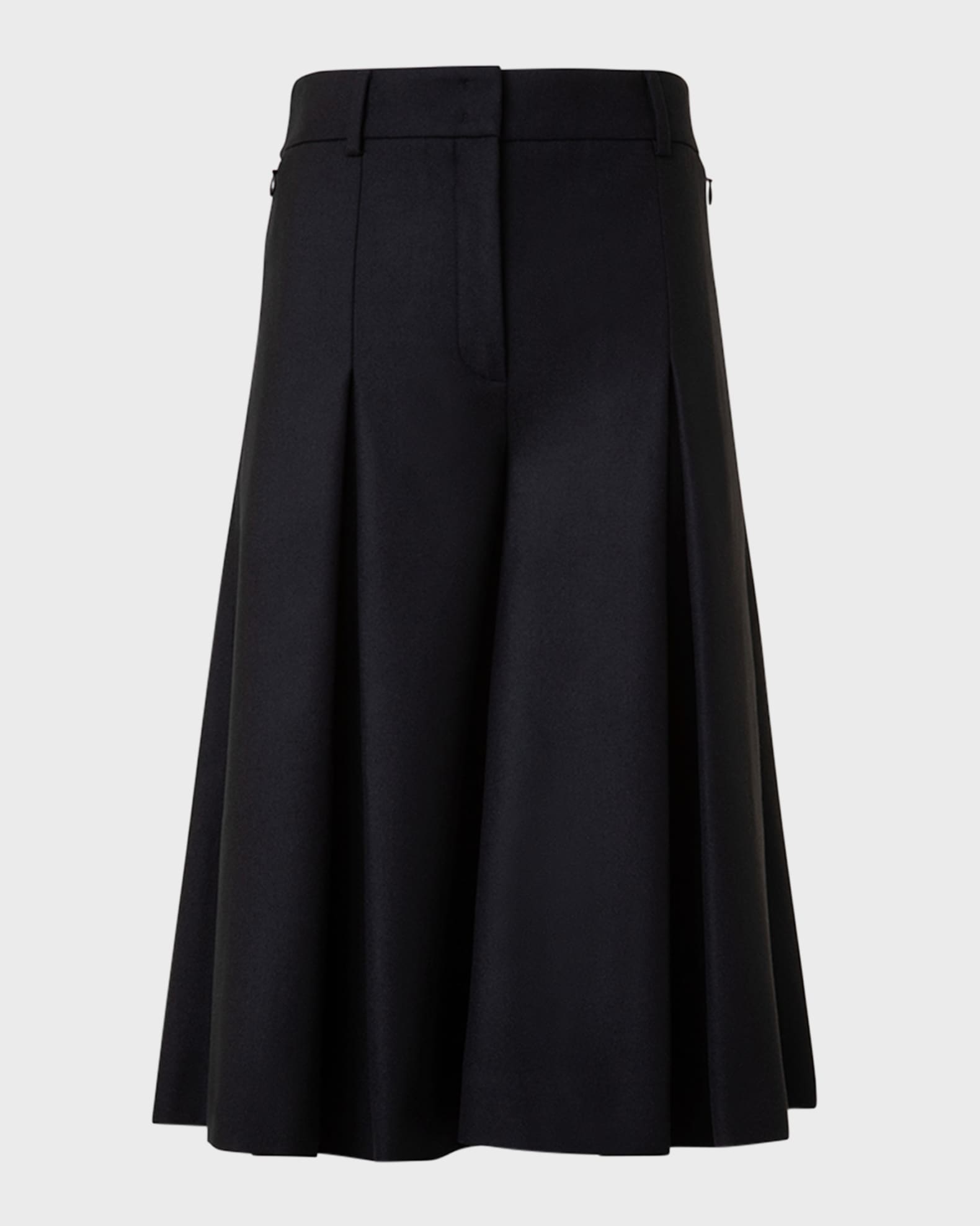 Fiorell Pleated Wide-Leg Bermuda Shorts 0