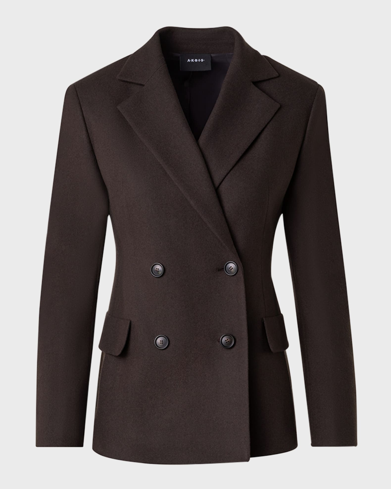 Akris Marvin Cashmere Flannel Double-Breasted Jacket