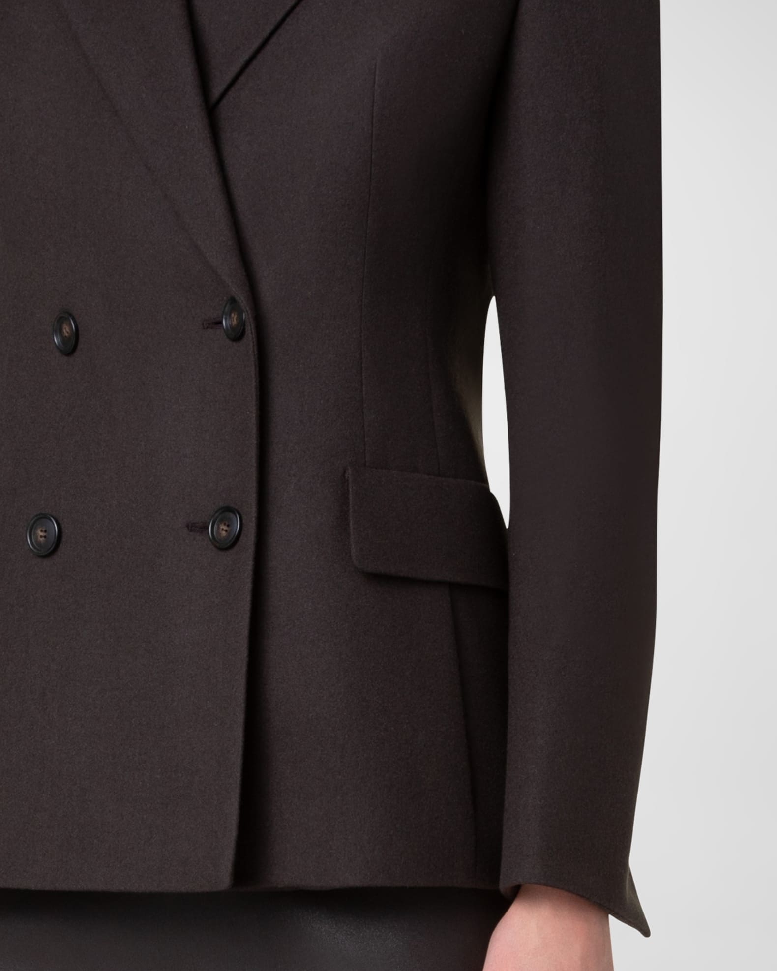 Akris Marvin Cashmere Flannel Double-Breasted Jacket
