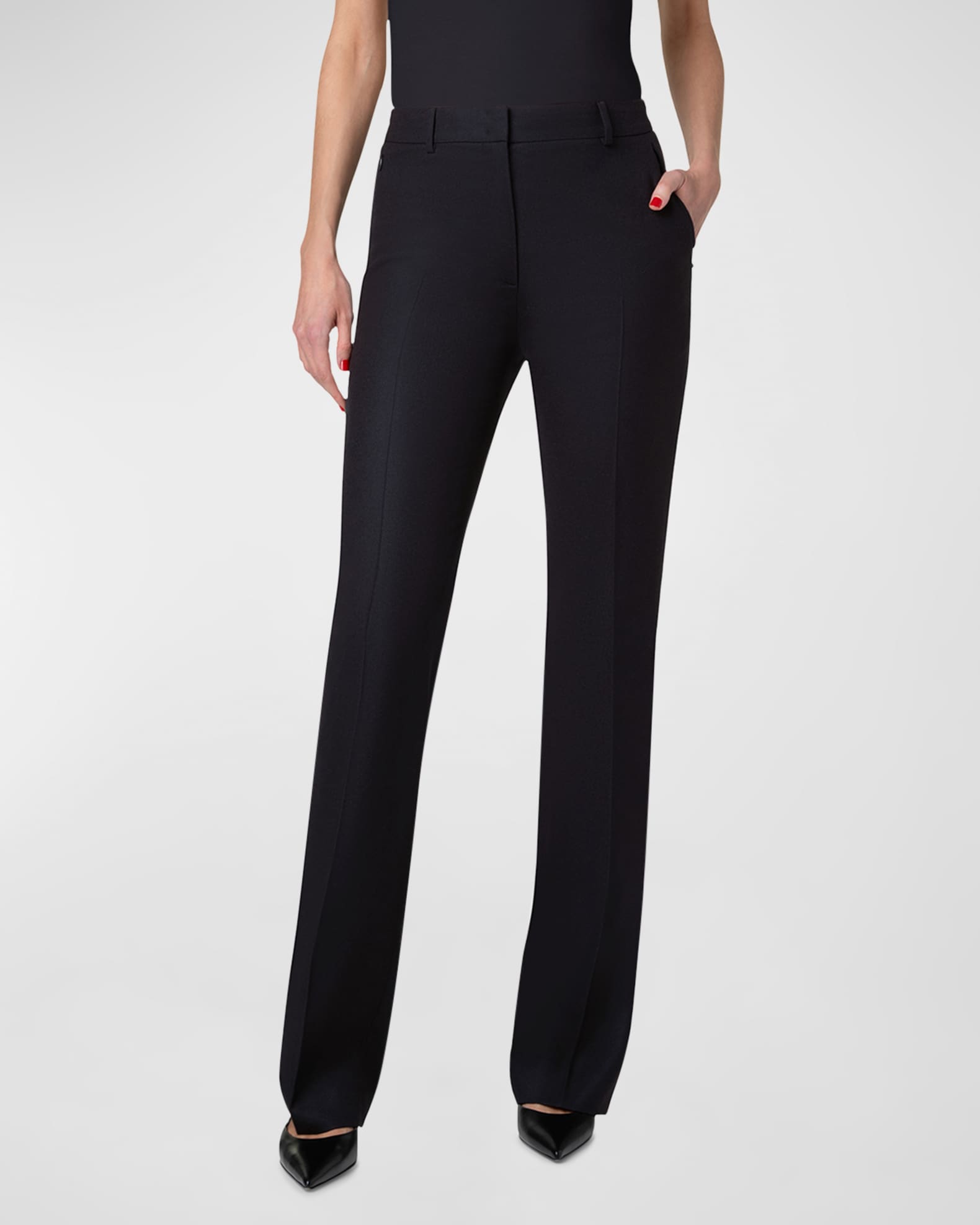 Marilyn Wool-Blend Bootcut Pants 1