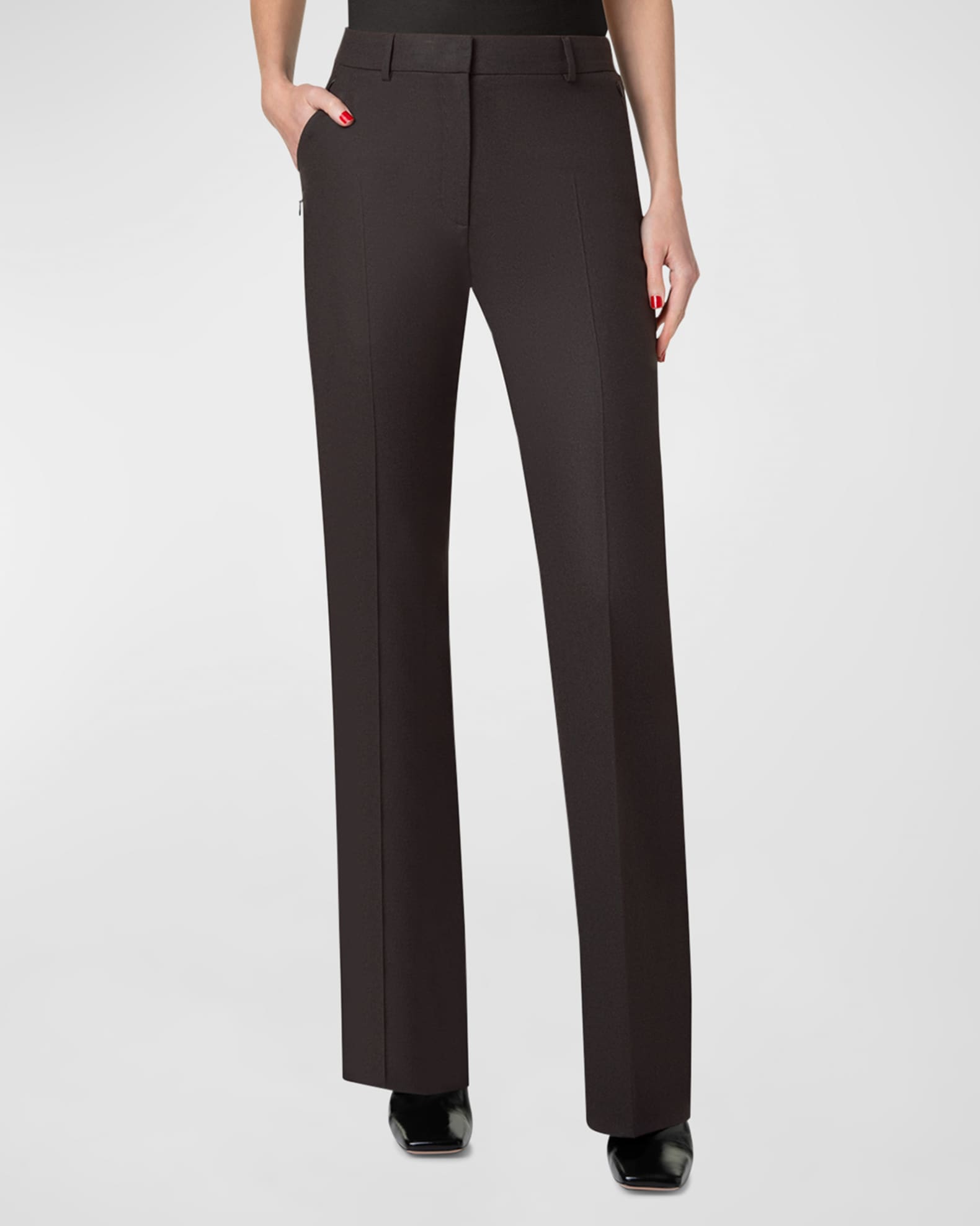 Marilyn Wool-Blend Bootcut Pants 1
